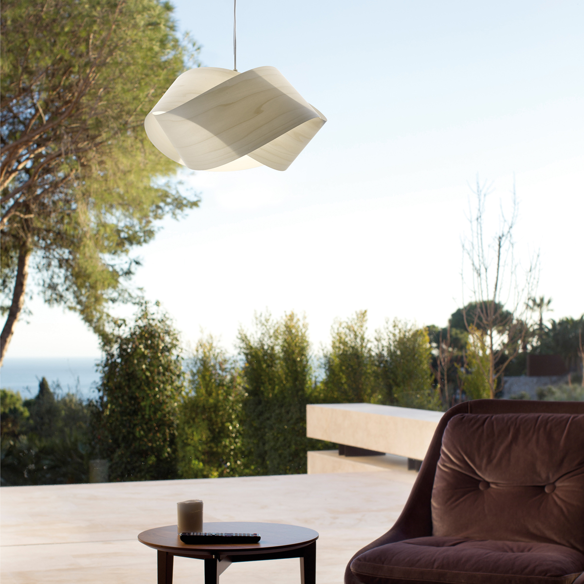 LZF Lamps Nut Pendelleuchte, Kabel: transparent, elfenbeinweiß