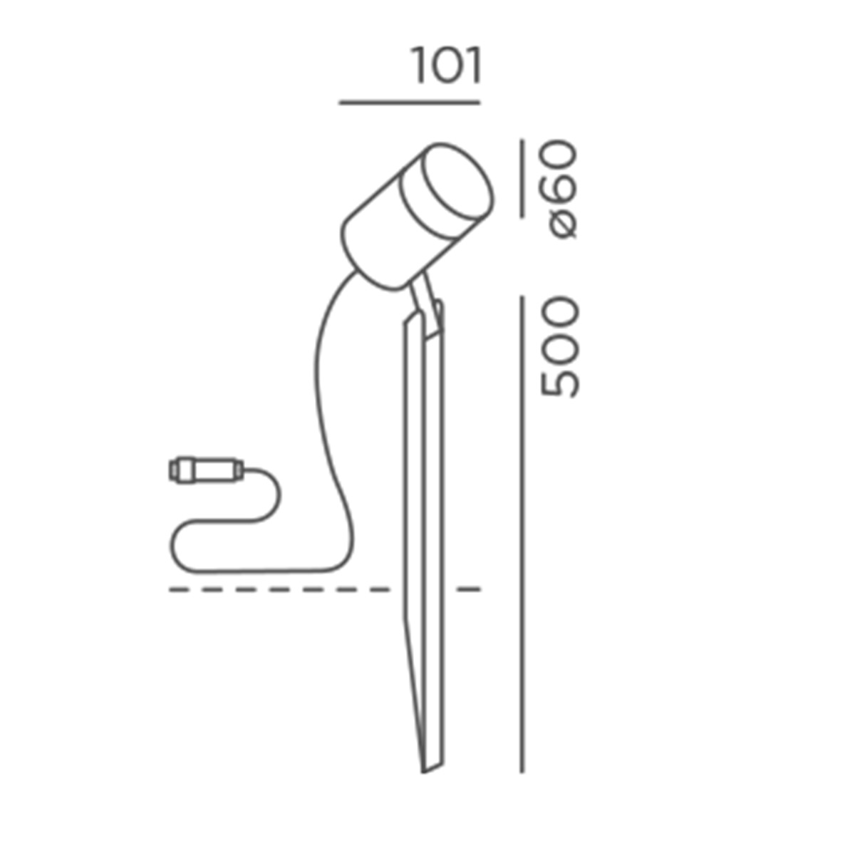 IP44.DE Piek Spot 50 LED Spießstrahler Connect (für unbefestigte Beet- und Grünanlagen)