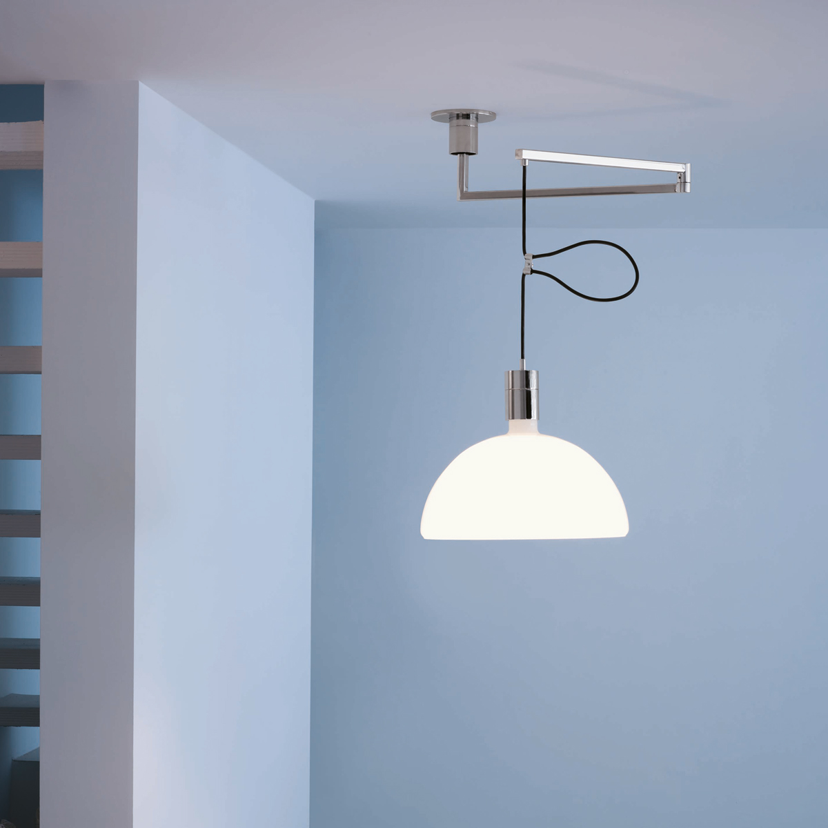 Nemo AS41C Sospensione, Chrom/Glas opalweiß