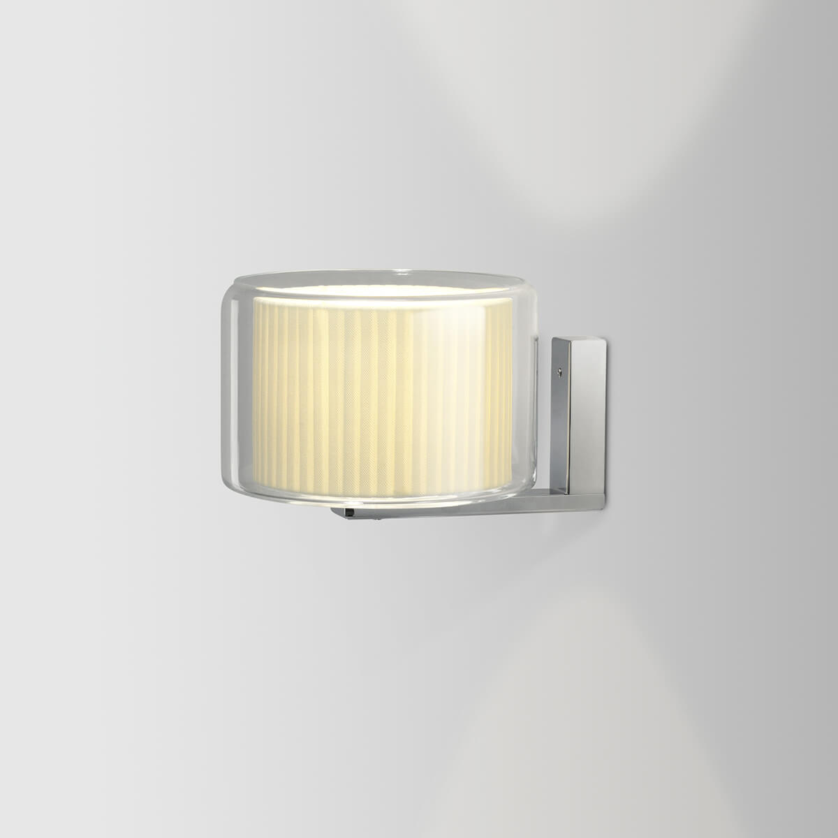 Marset Mercer A Wandleuchte, Schirm: Glas / Baumwollband natur