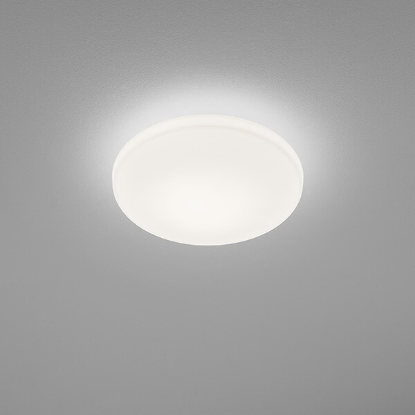 Helestra Kymo LED Deckenleuchte, Chrom / Opalglas weiß