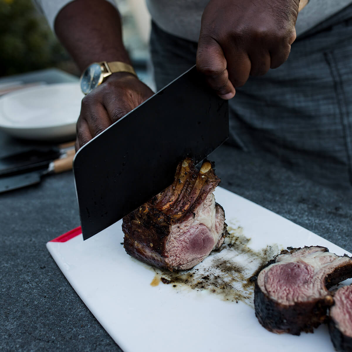 Everdure by heston blumenthal Hackmesser, Stahl titanbeschichtet