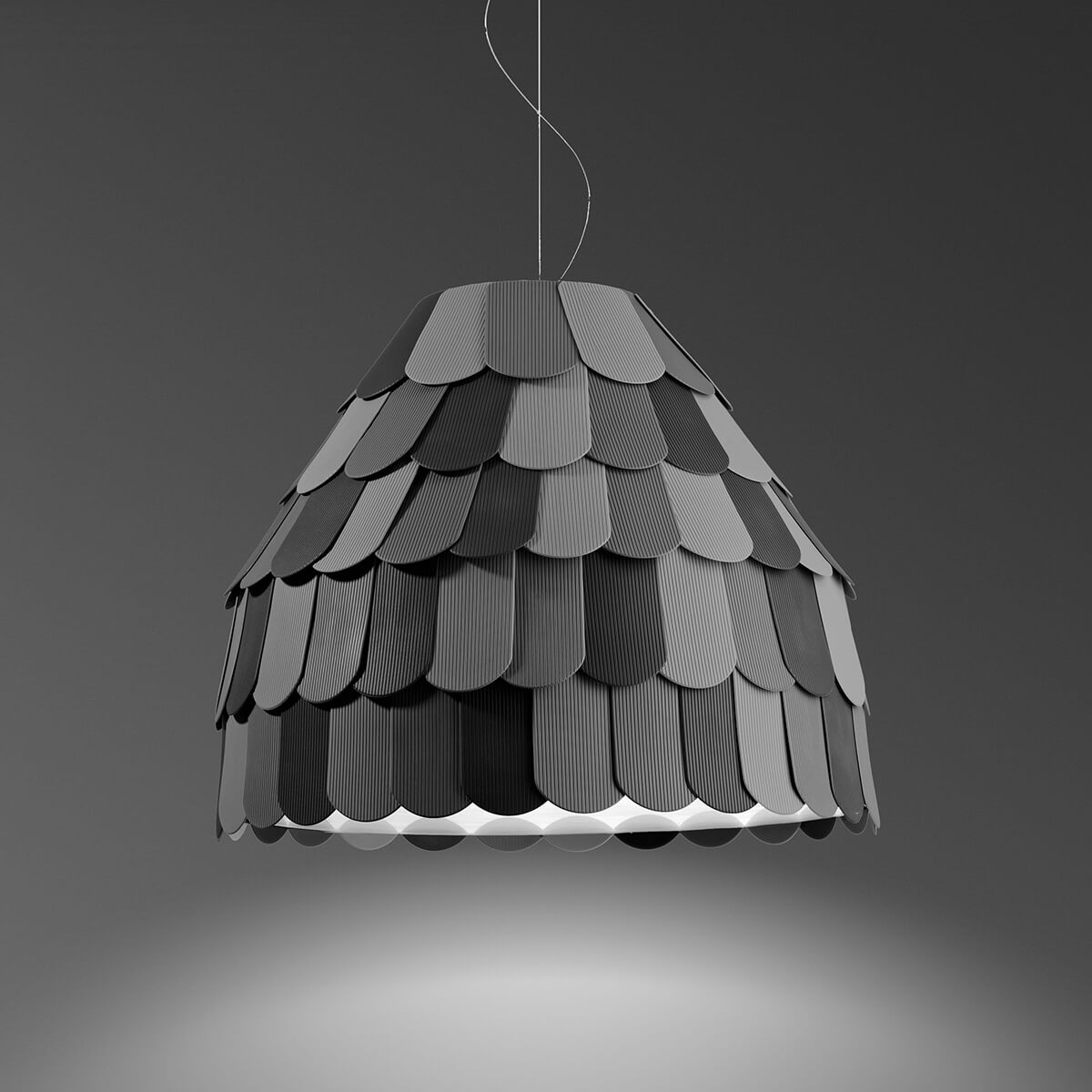 Fabbian Roofer Pendelleuchte, Ø: 57 cm, anthrazit