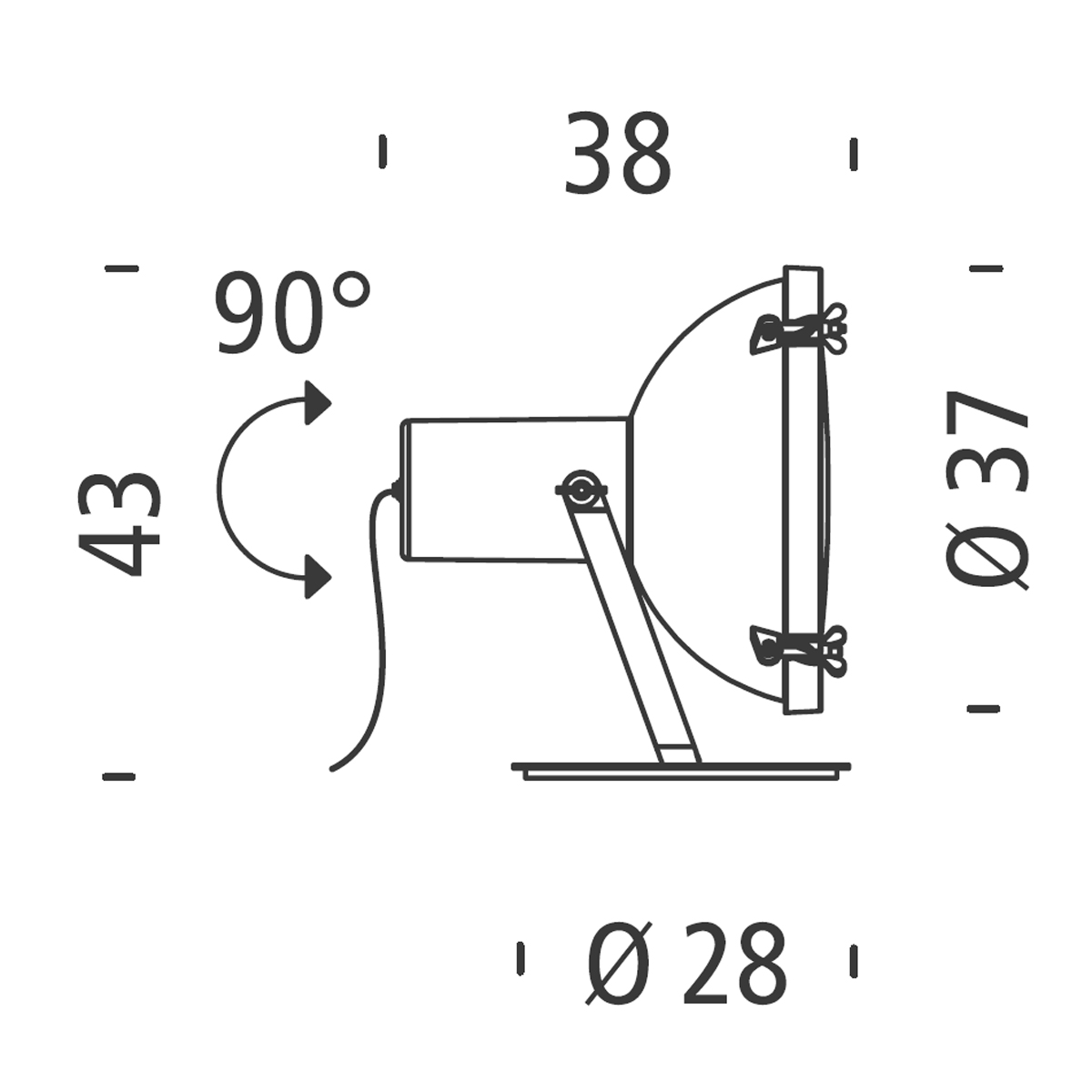 Nemo Projecteur 365 Terra, Maßzeichnung