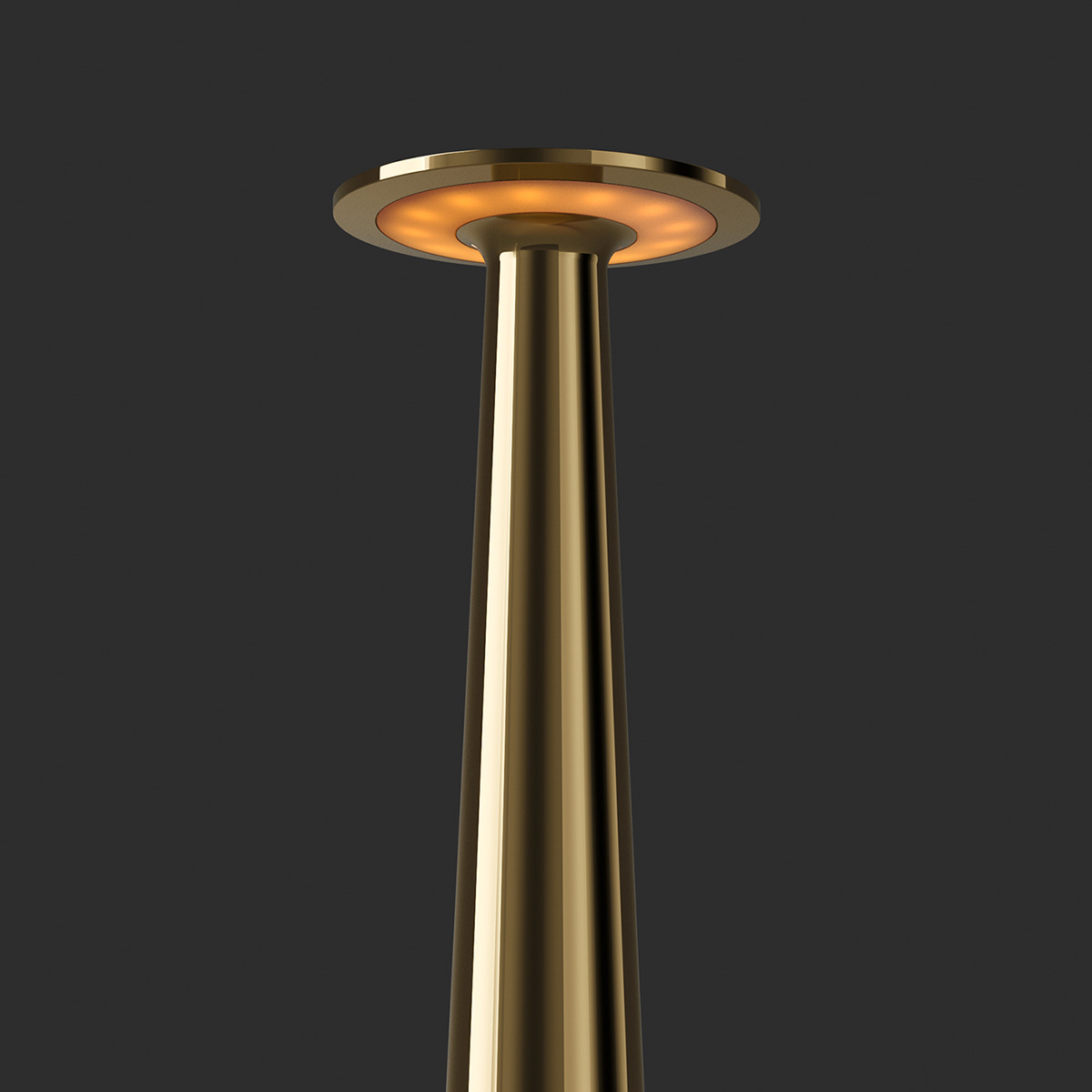 IP44.DE Lix skinny LED Akkuleuchte, Dim-to-Amber, brass (Messing)