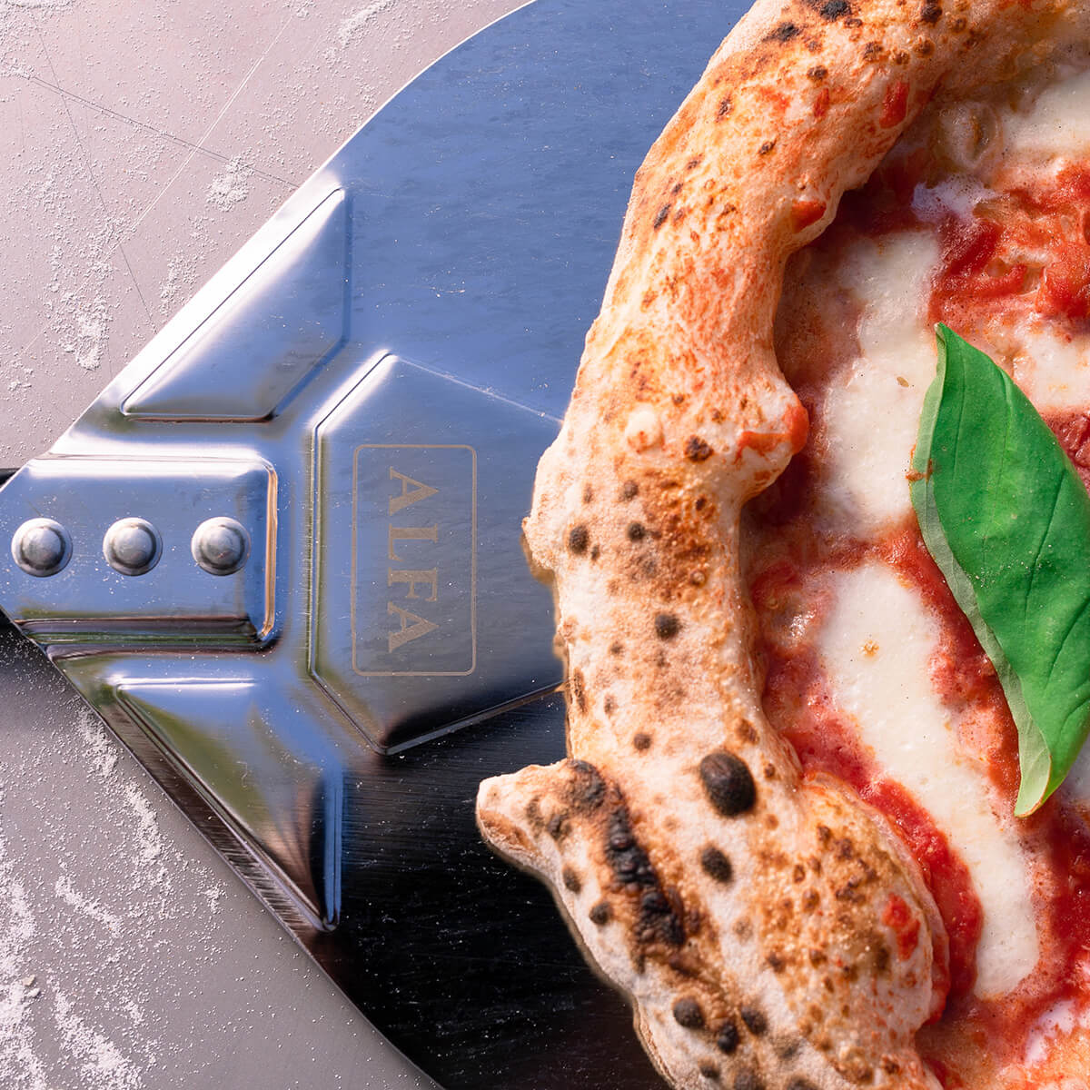 Alfa Forni Pizza Schaufel Set Medium, 2er-Set, Aluminium / Edelstahl, Pizzaschieber
