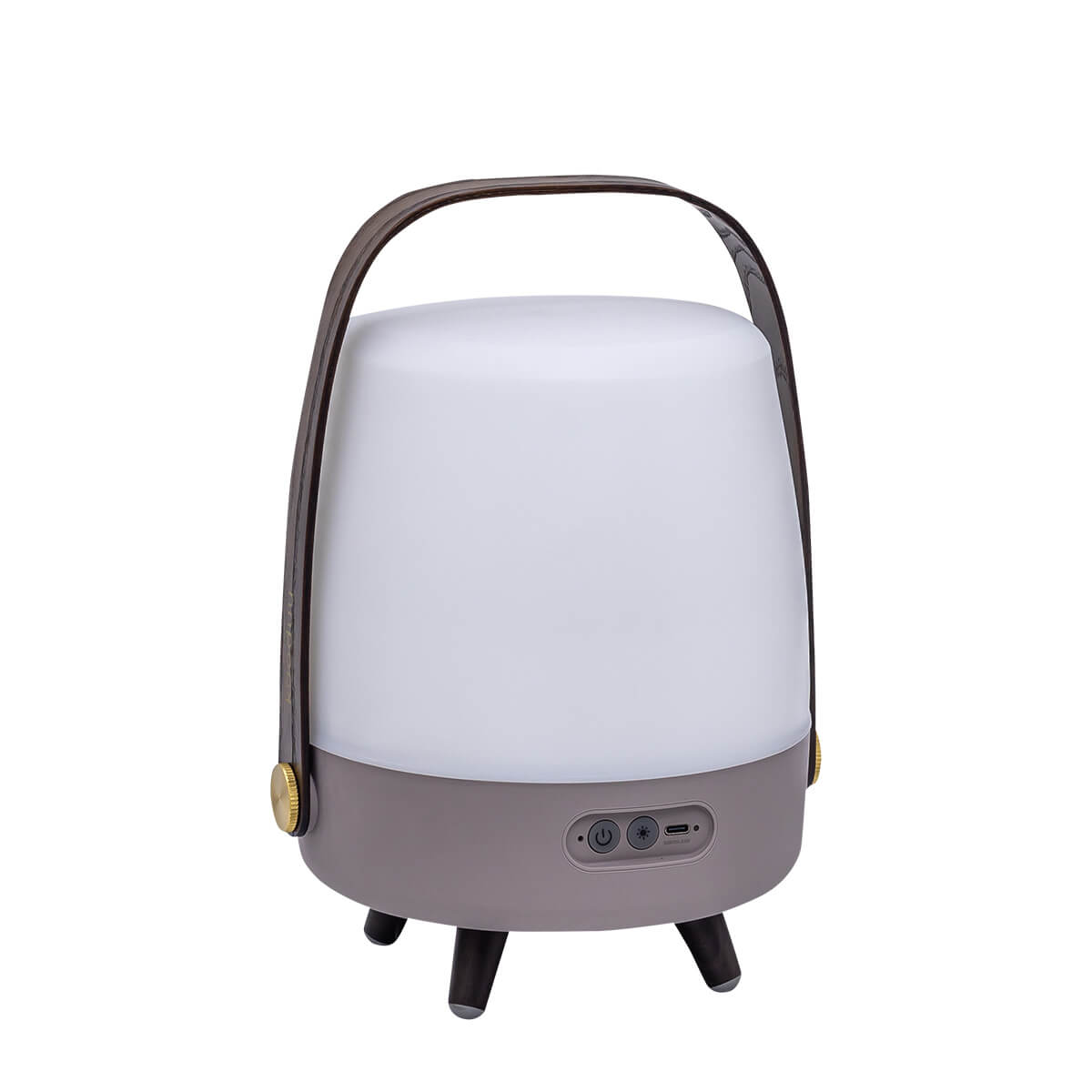 Kooduu Lite-up Play Mini 2.0 Sound by JBL LED Akkuleuchte & Bluetooth Lautsprecher, Earth (braun) (ausgeschaltet)