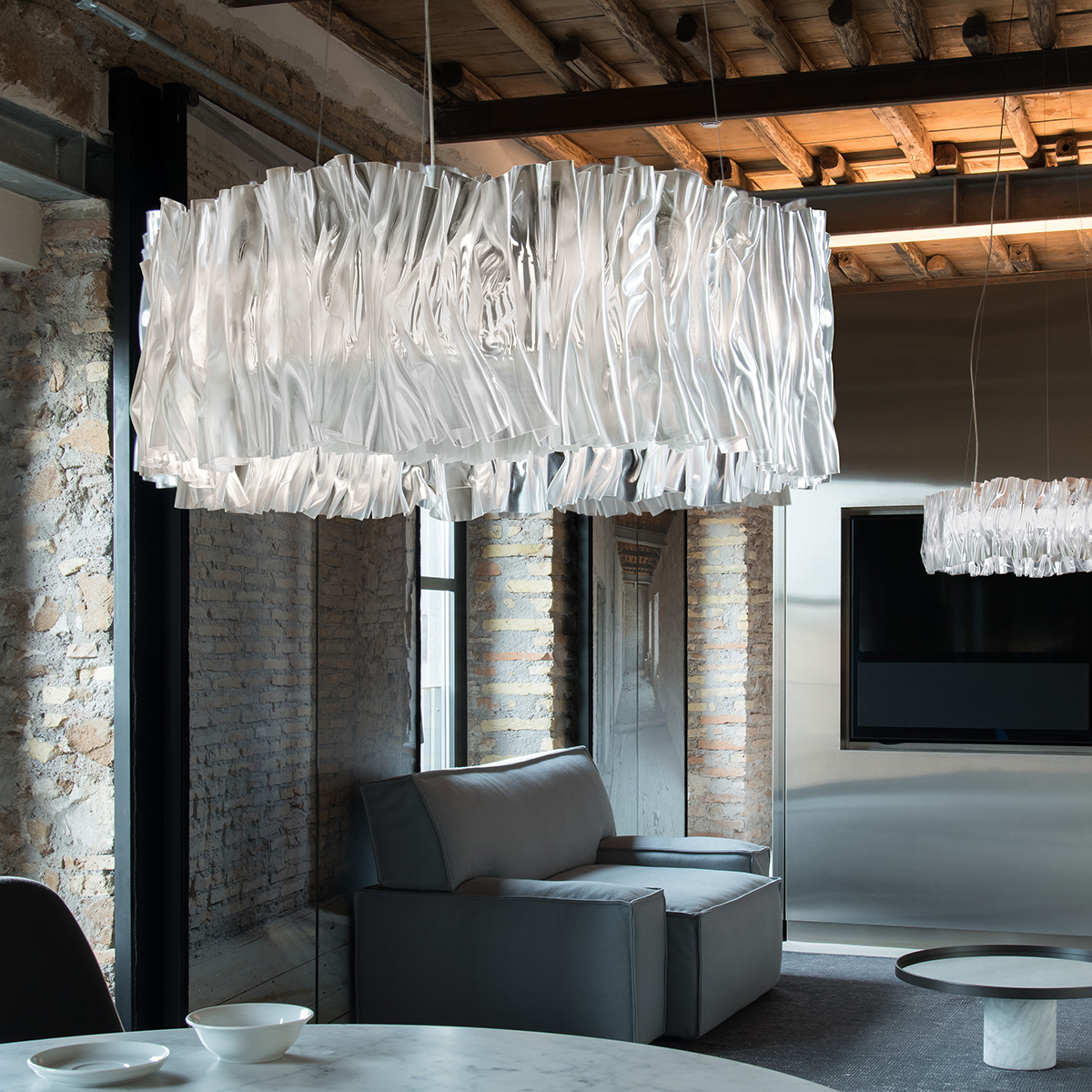 Slamp Accordéon LED Suspension, prisma white (weiß)
