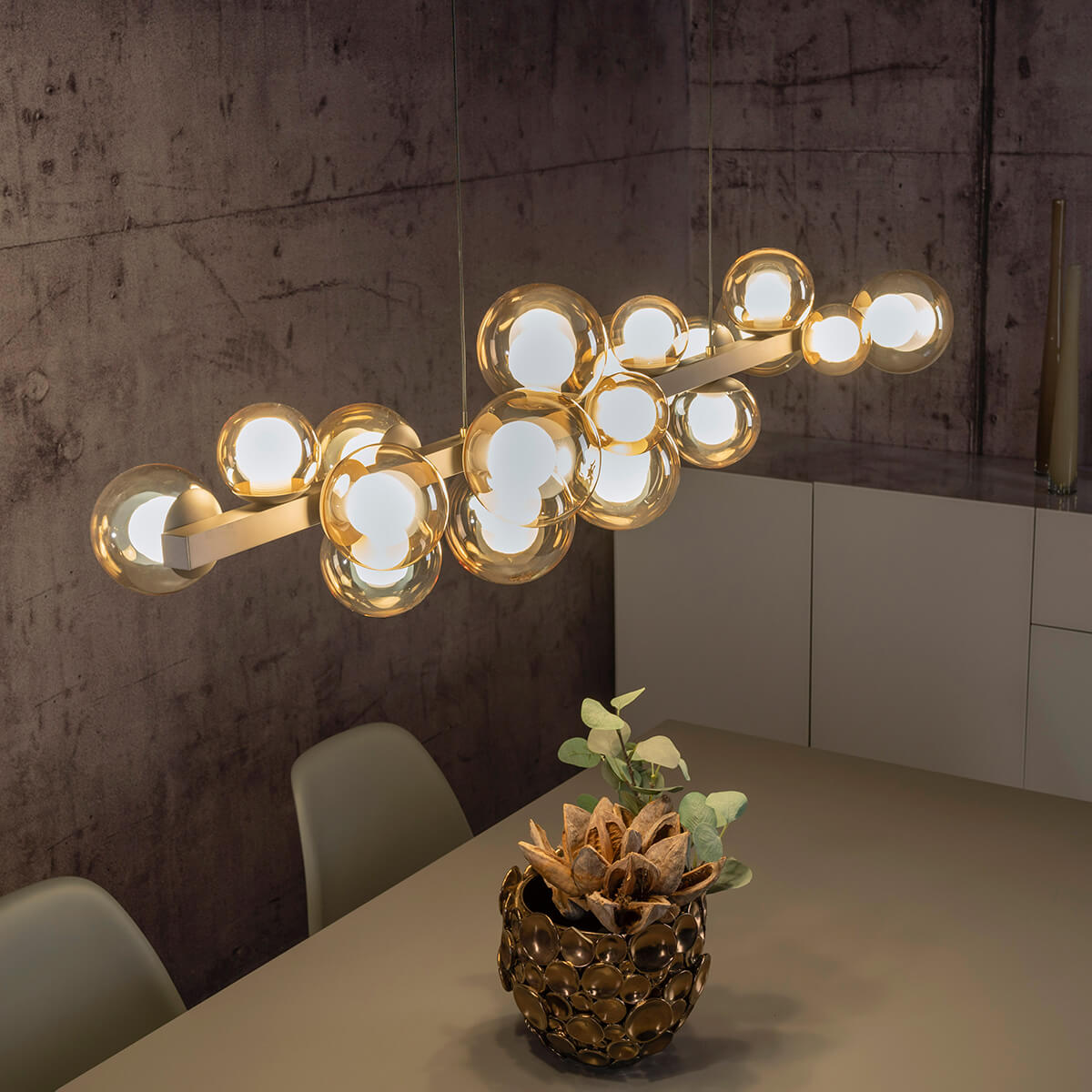 PURE E-Popup LED Pendelleuchte mit e-LIFT und CCT