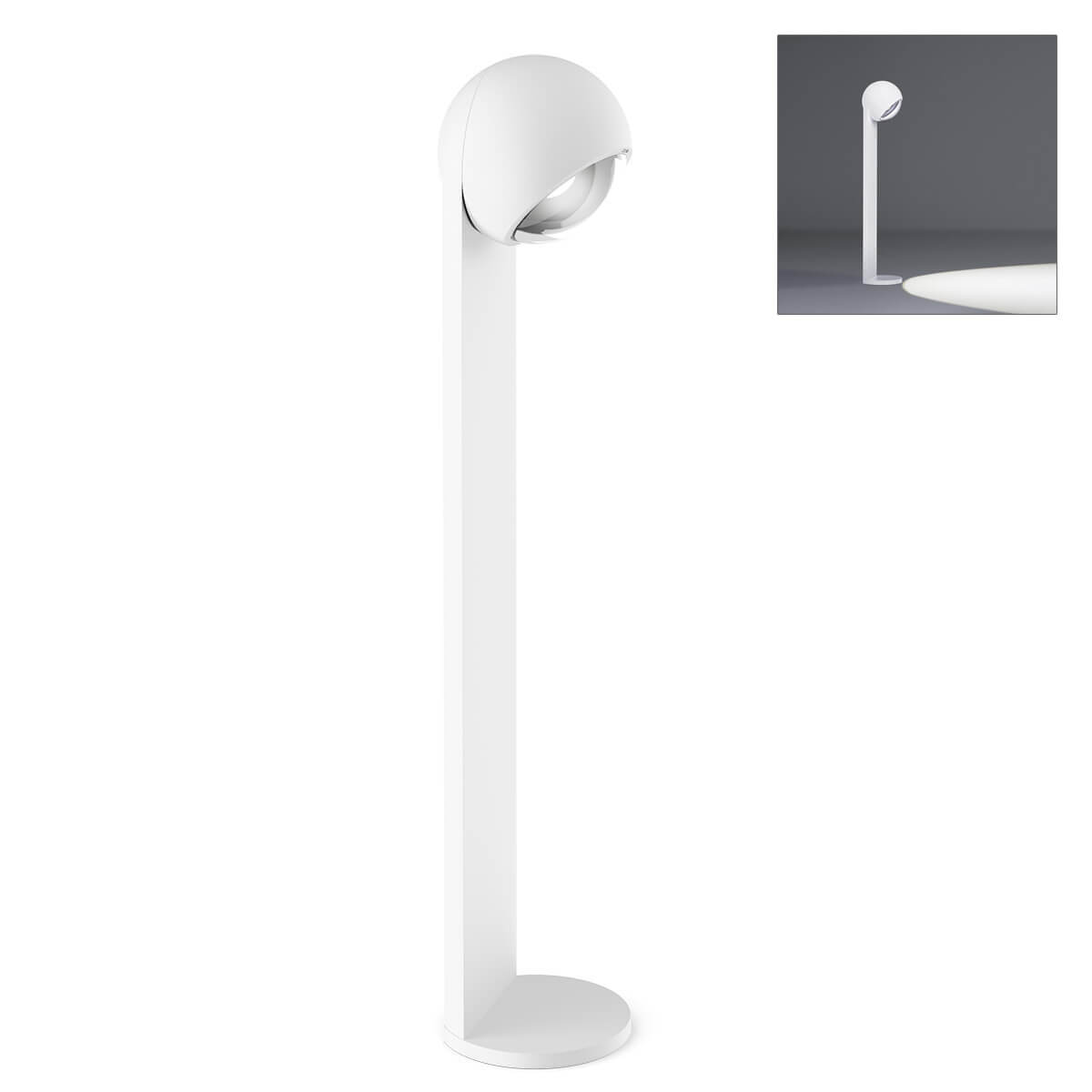 Occhio Sito palo Volt C80 LED Pollerleuchte, weiß matt