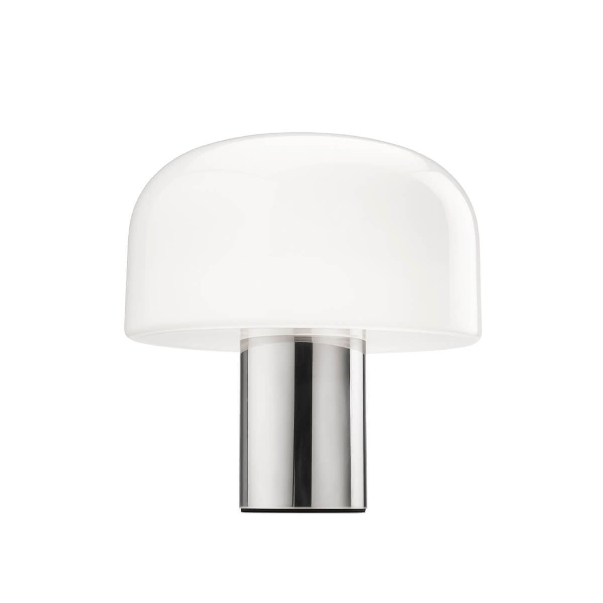 Flos Bellhop Glass T Tischleuchte, Aluminium glänzend