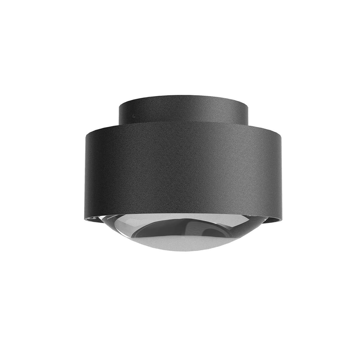 Top Light Puk Maxx Plus Outdoor LED Deckenleuchte, Gehäuse, anthrazit matt feinstrukturiert, mit Linse klar (nicht inbegriffen)