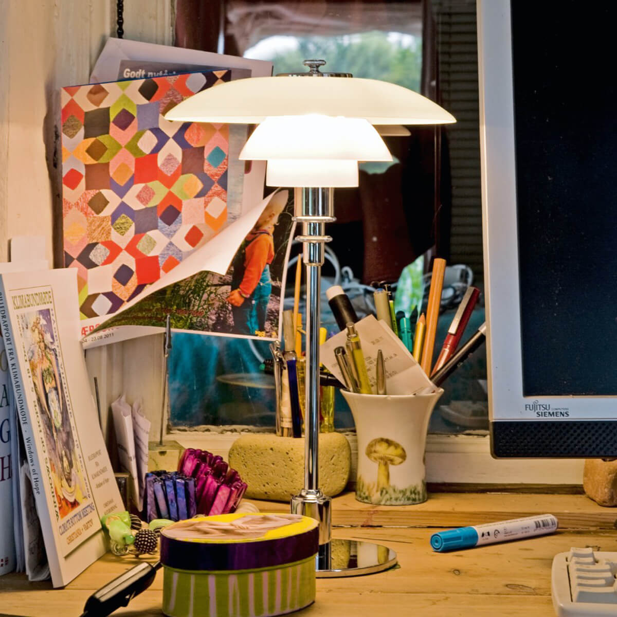 Louis Poulsen PH 2/1 Tischleuchte, hochglanzverchromt