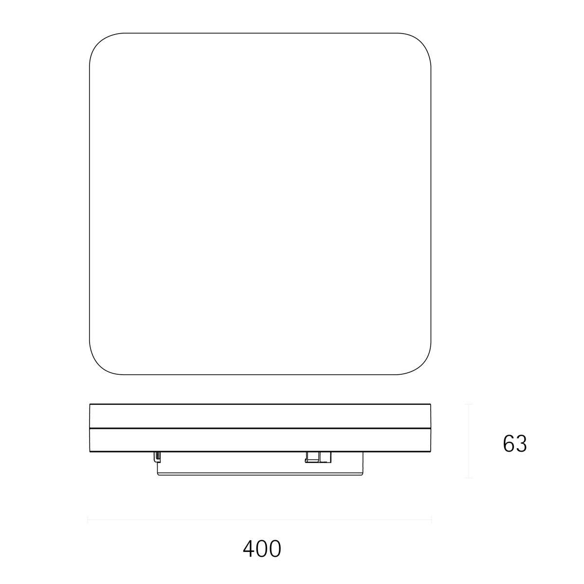 Square LED Deckenleuchte