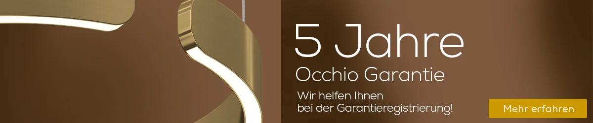 5 Jahre Herstellergarantie auf Occhio Leuchten. Leuchtenland übernimmt die Garantieregistrierung kostenlos! 5 Jahre Herstellergarantie auf Occhio Leuchten. Leuchtenland übernimmt die Garantieregistrierung kostenlos!