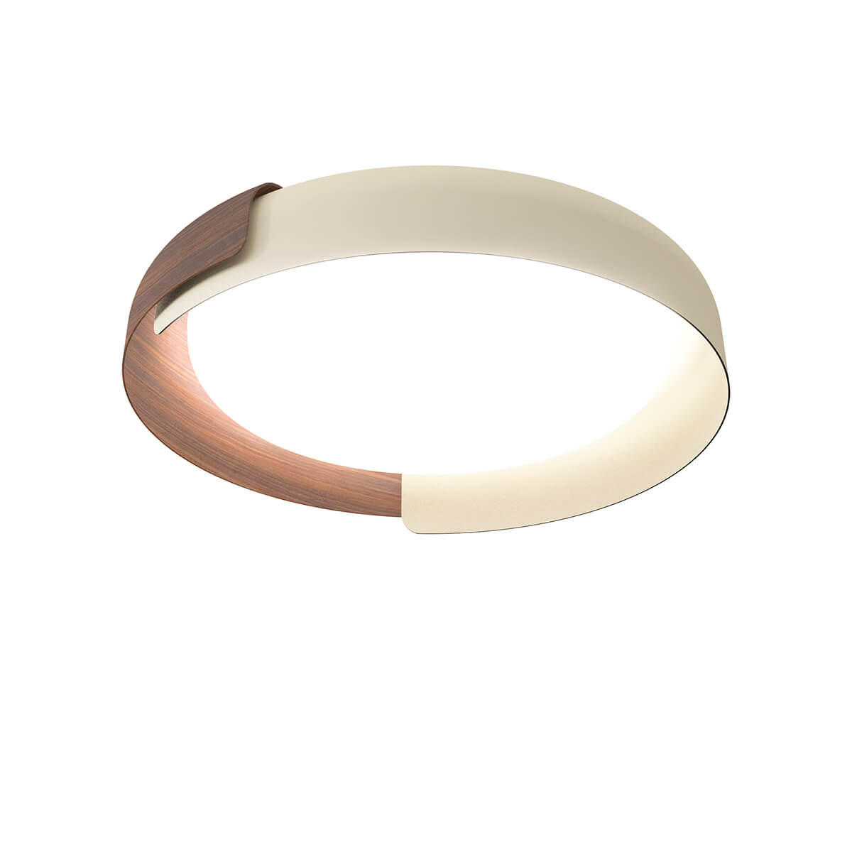 Kundalini Dala LED Deckenleuchte, Sand / Holz