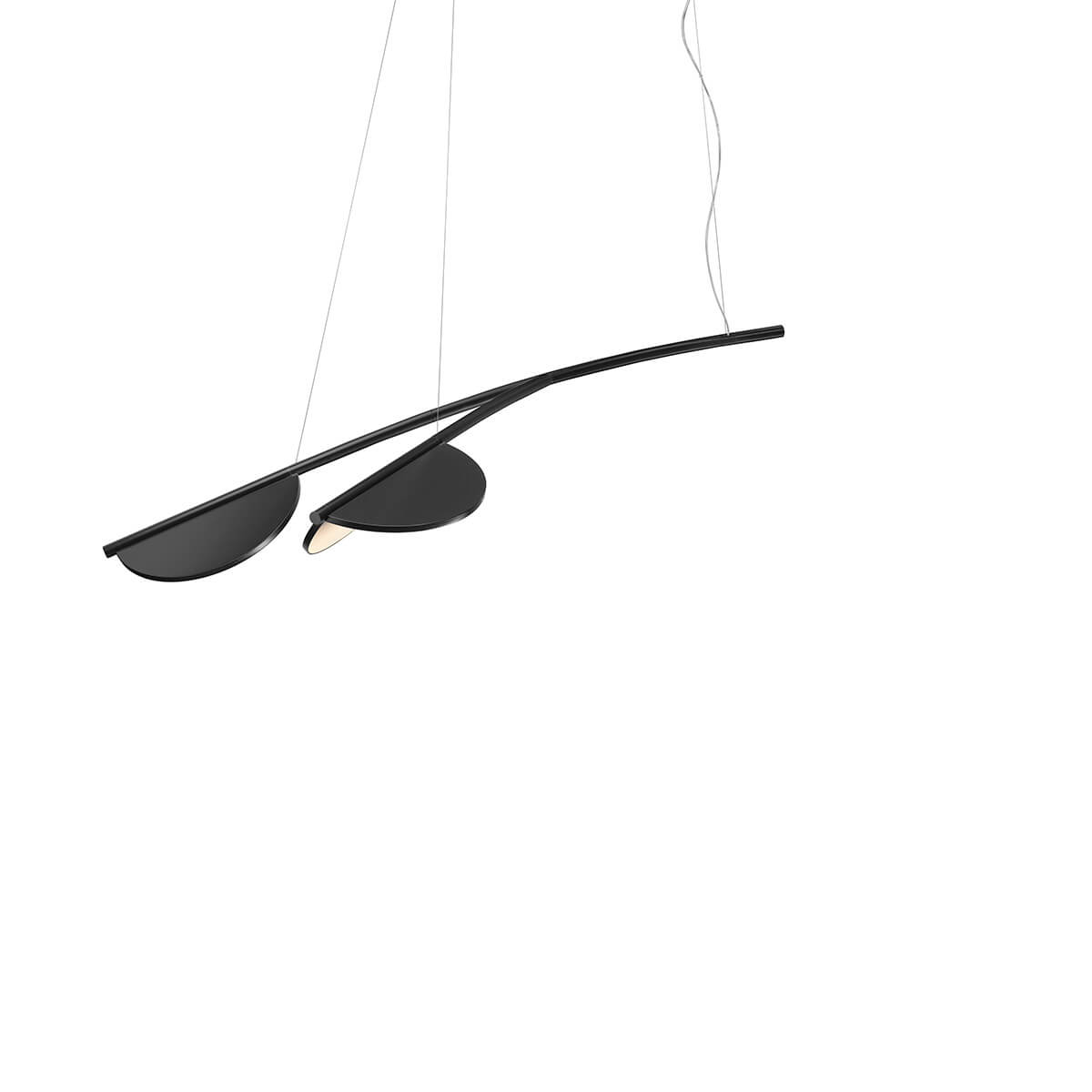 Flos Almendra Organic S2 Y Short LED Pendelleuchte, anthrazit matt (©Flos)