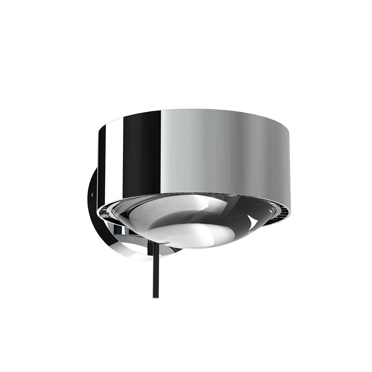 Top Light Puk Maxx Wall + Wandleuchte, Gehäuse, Chrom, mit Glas satiniert / Linse klar (nicht inbegriffen)