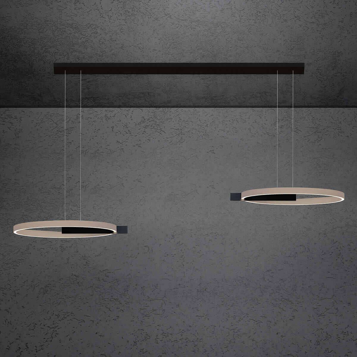 schwarz / taupe eloxal