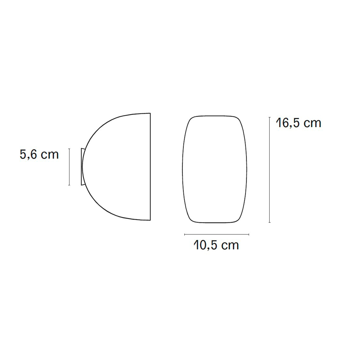 Fontana Arte Io LED Wandleuchte, Abmessungen