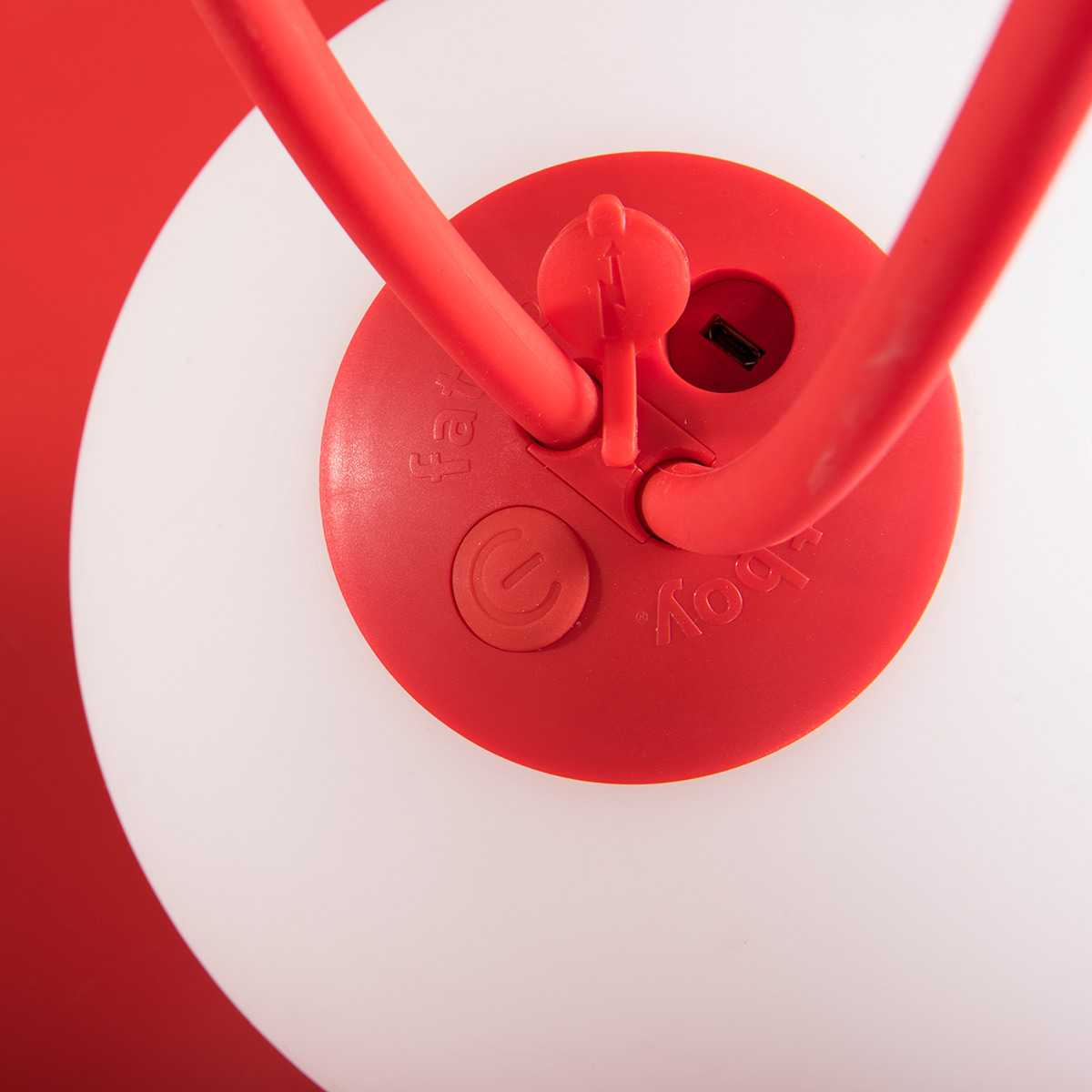 Fatboy Bolleke LED Akku-Pendelleuchte, rot, USB-Anschluss und Weichgummi-Silikonschalter