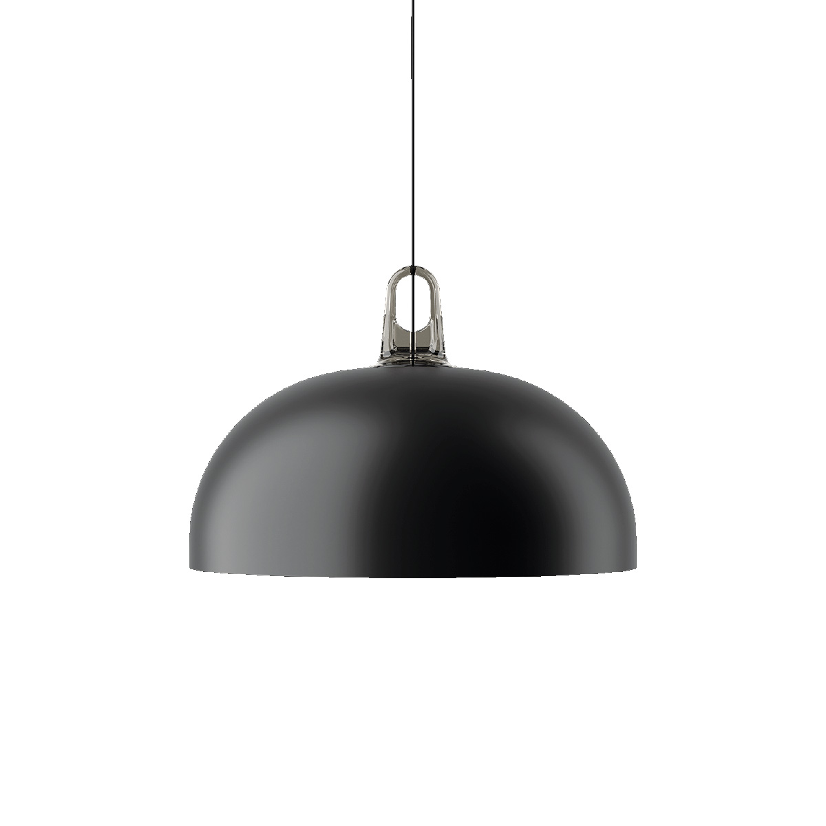 Lodes Jim Dome Pendelleuchte, grau / schwarz matt