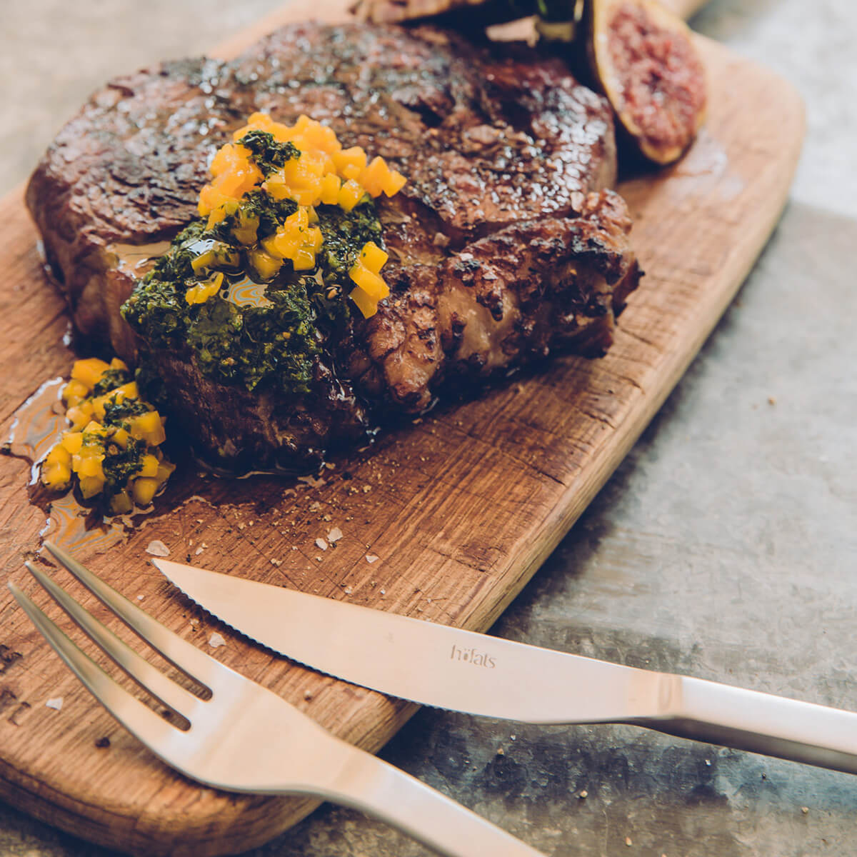 Höfats Steakbesteck, Edelstahl gebürstet
