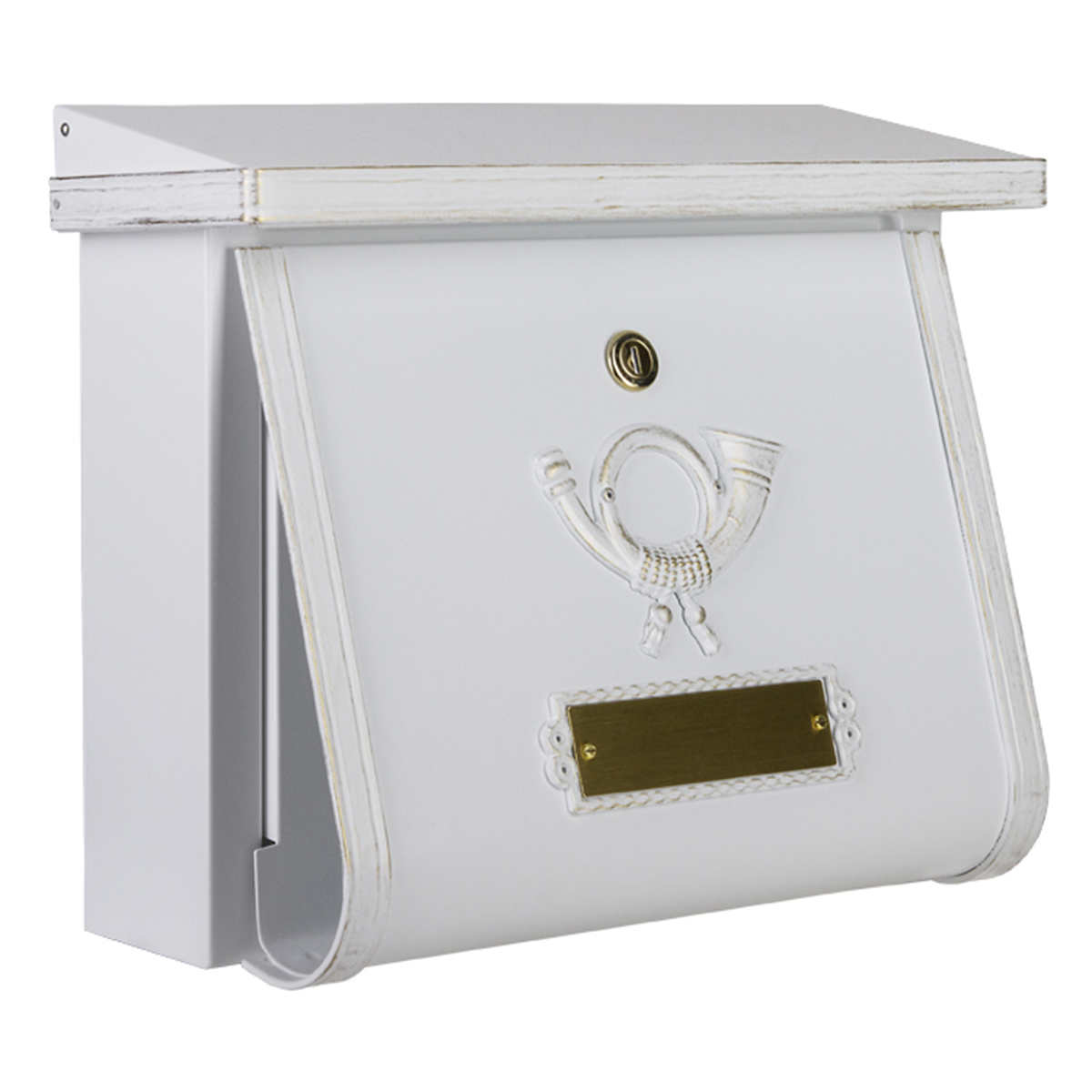 Heibi Multi Briefkasten, weiß / Gold