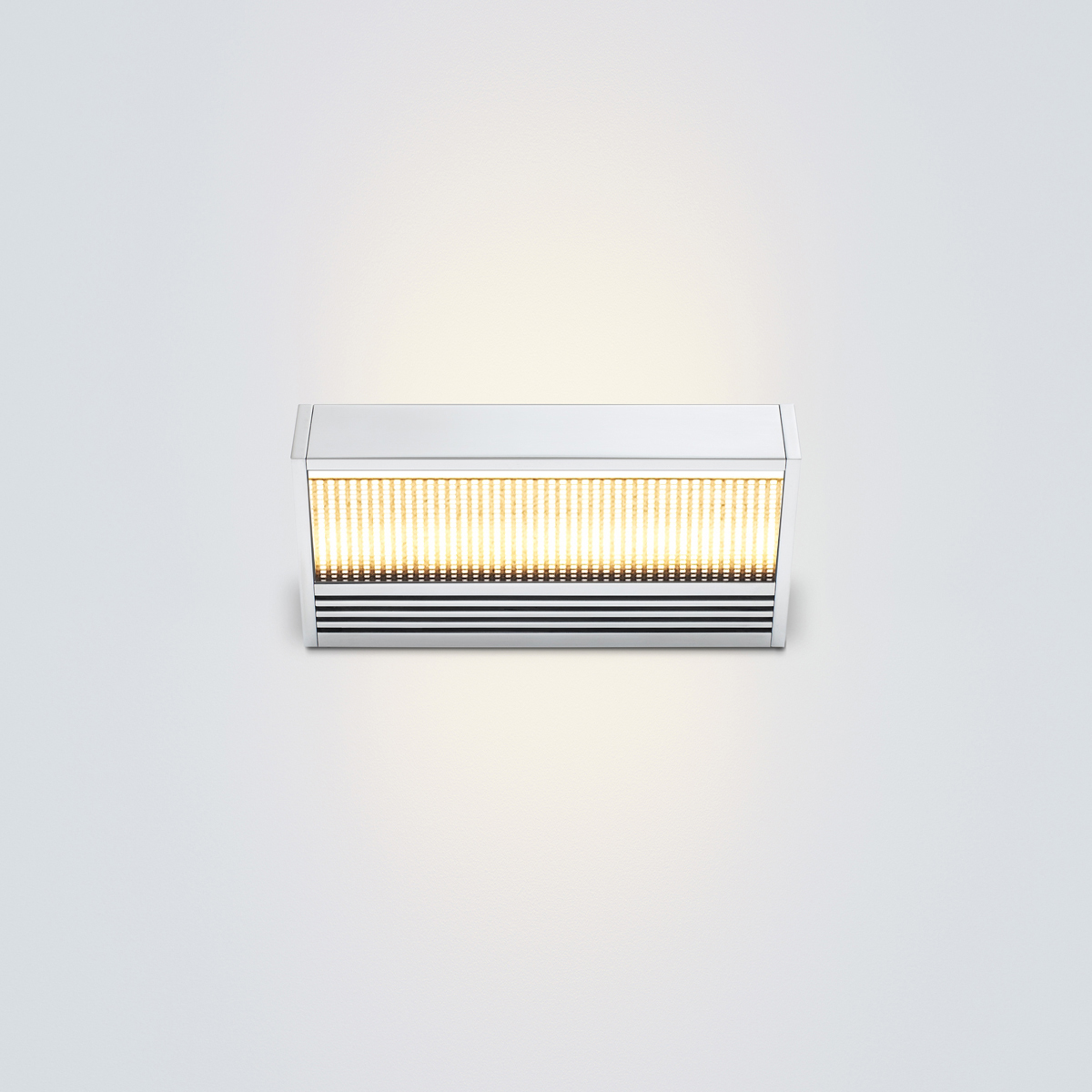 Serien Lighting SML LED Wall S, Alu poliert, 3000K, Gläser: satinée / Raster