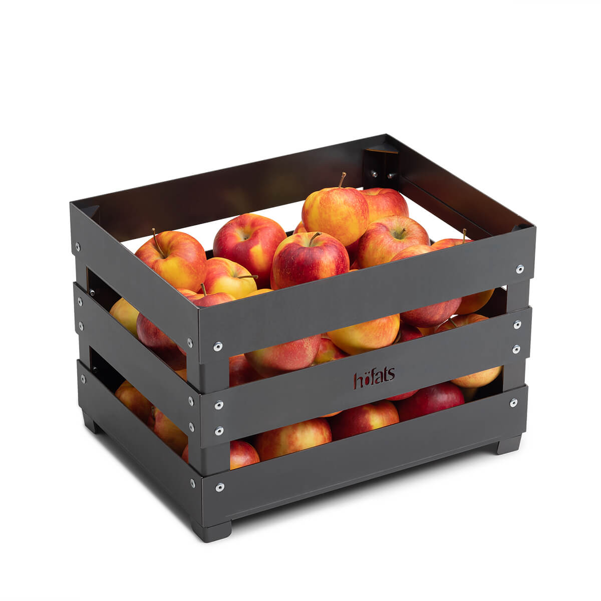 Höfats Crate Feuerkorb, Grill & Hocker, Corten-Stahl, Verwendung als Obstkiste