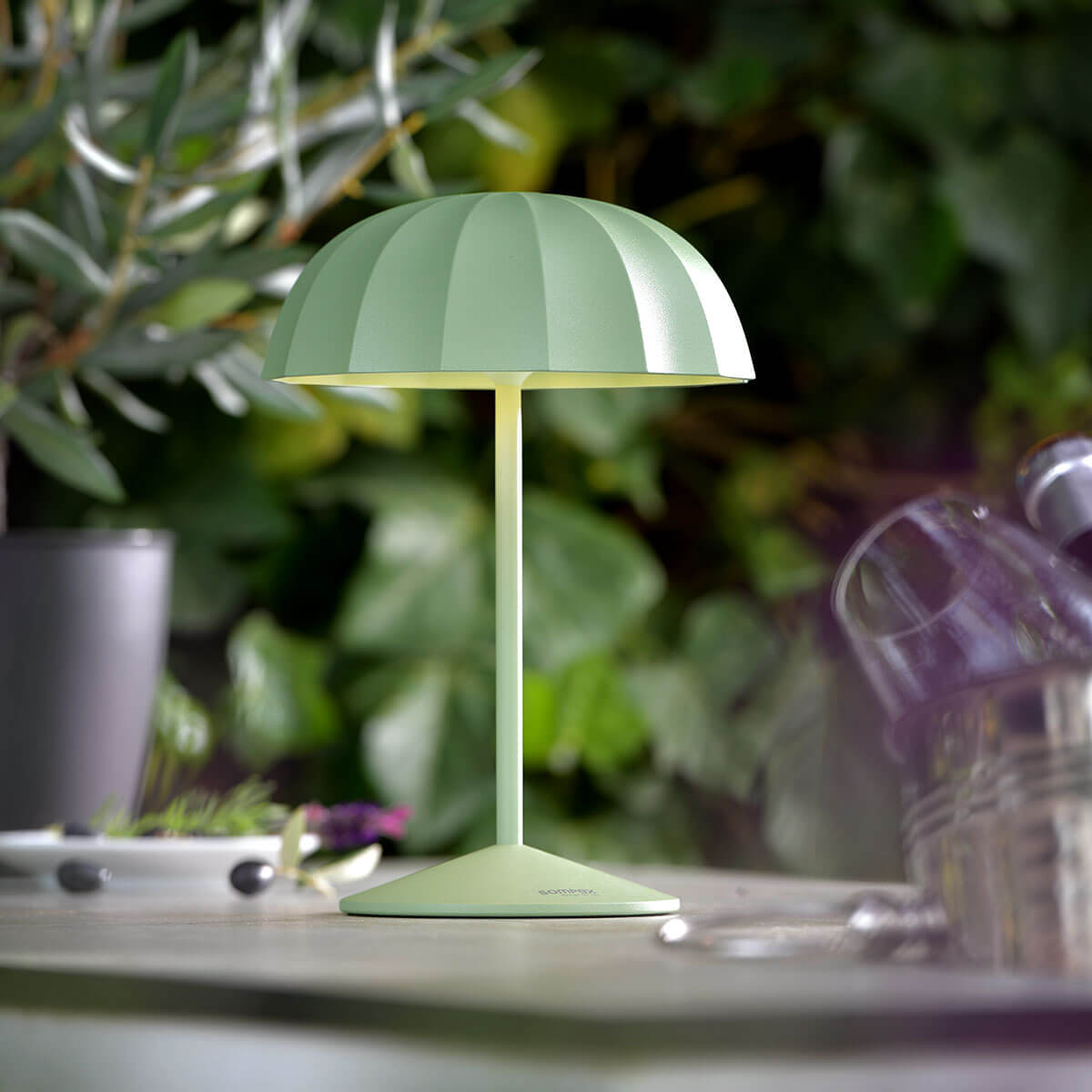 Sompex Ombrellino LED Akkuleuchte, olivgrün