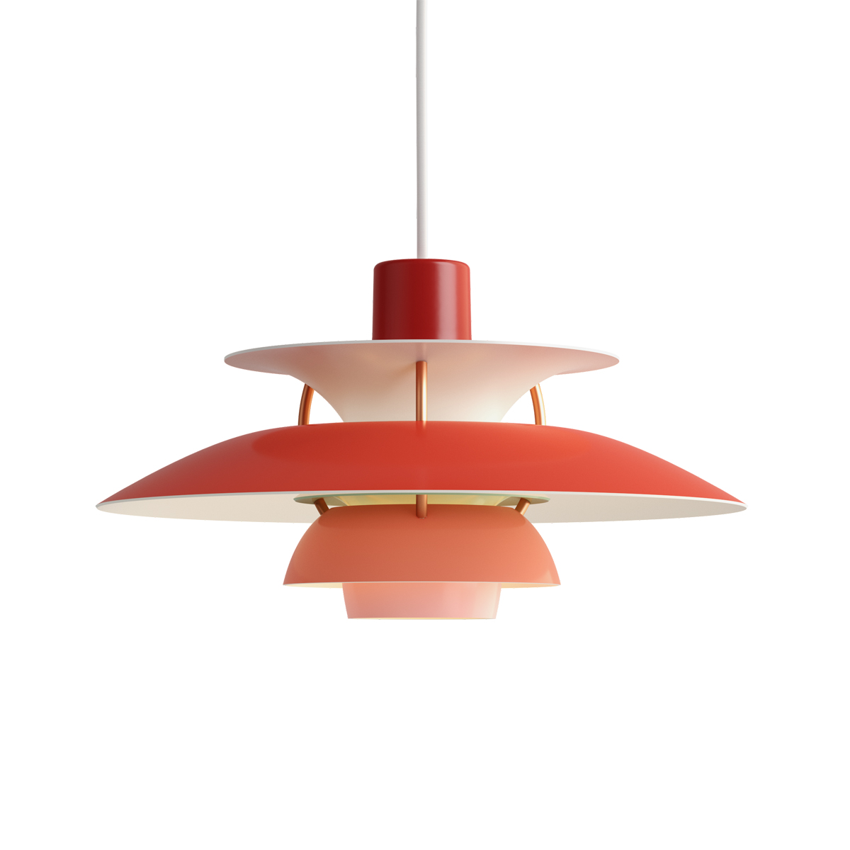 Louis Poulsen PH 5 Mini Pendelleuchte, Hues of Red (rot)