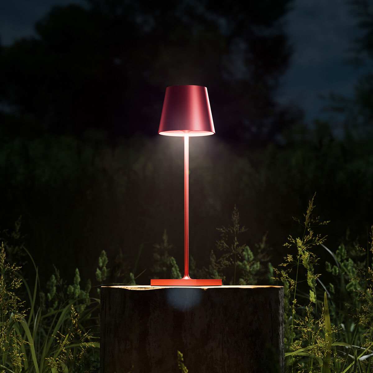 Sigor Nuindie LED Akkuleuchte, Flex-Mood, kirschrot eloxiert