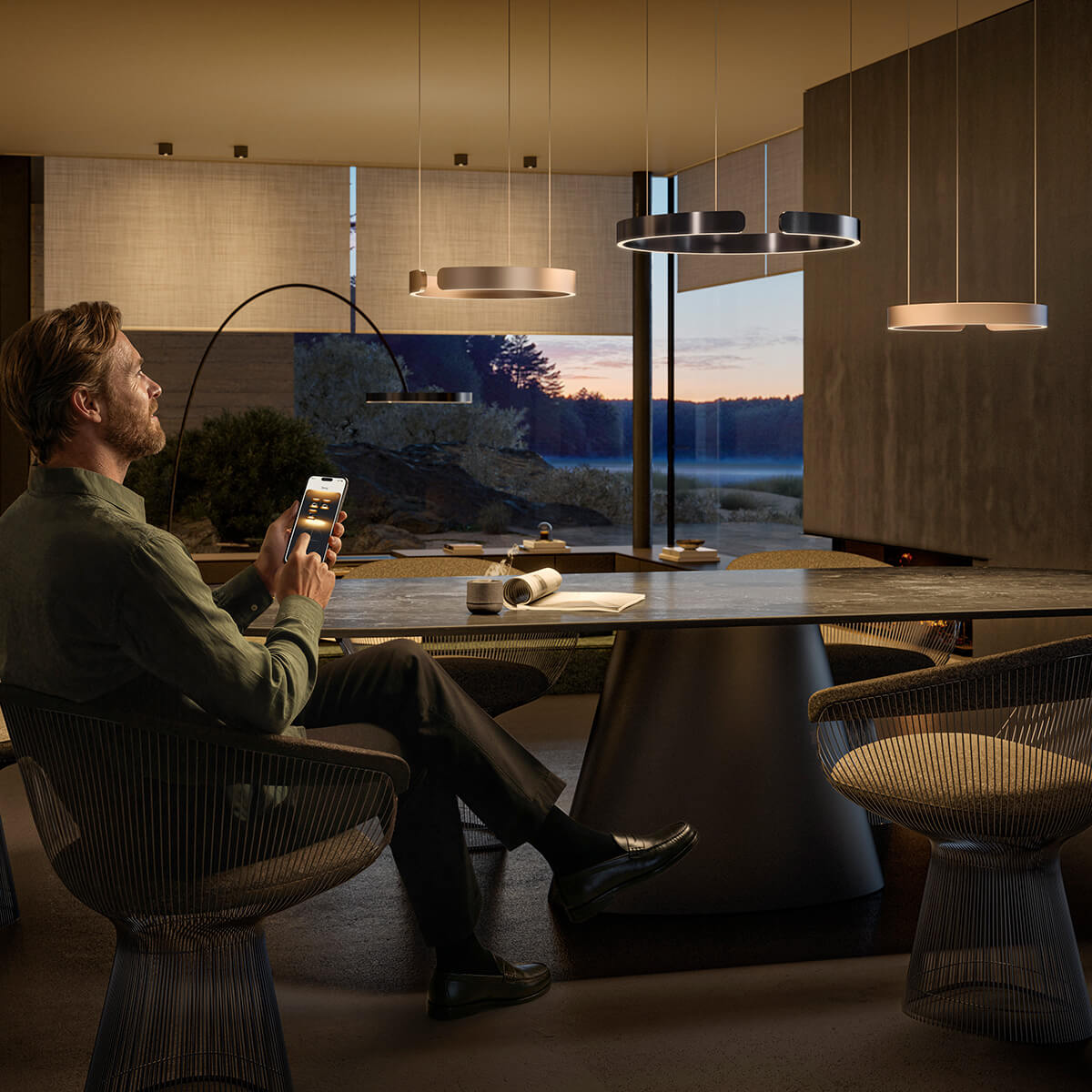 Sento C verticale up air LED Wandleuchte, 2700 K
