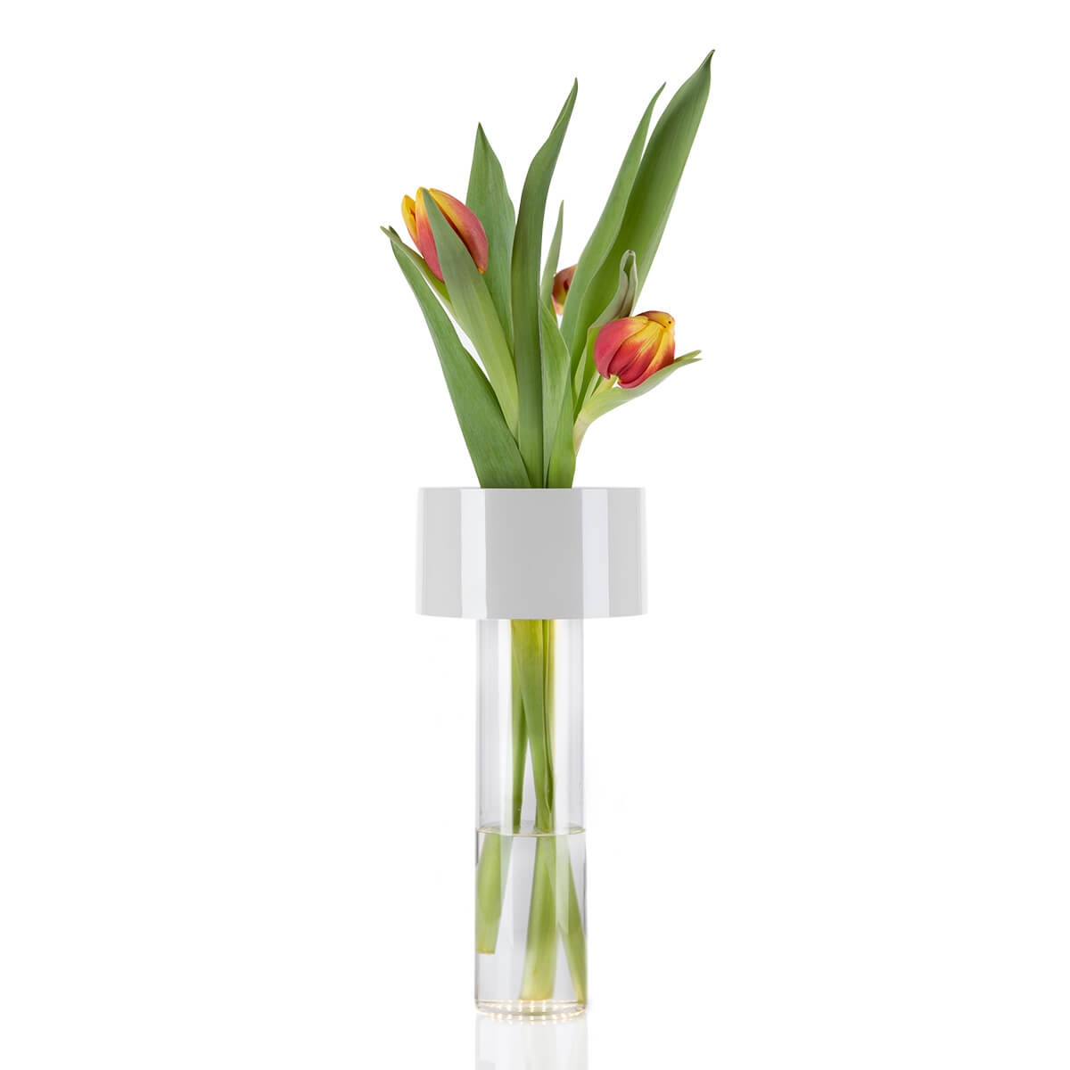 Foscarini Fleur LED Tavolo Akkuleuchte & Vase, bianco (weiß) (©Leuchtenland.com)