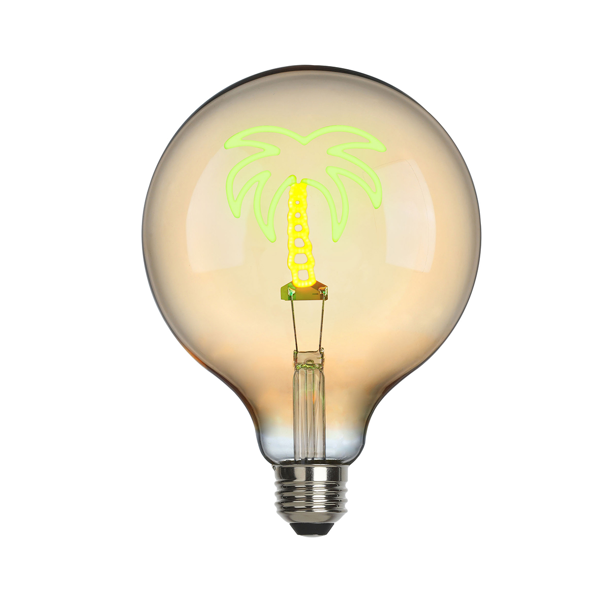Palm Tree LED Filament Globelampe E27 Amber, 1,5 W 2000 K