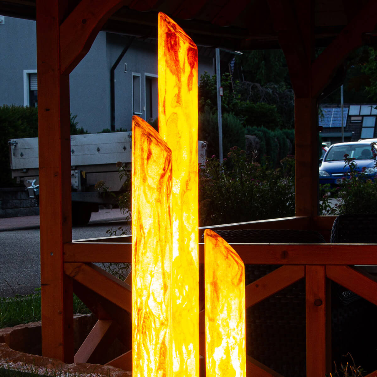 Epstein-Design Light Star Sahara LED Stehleuchte / Lichtsäule, Sandstein