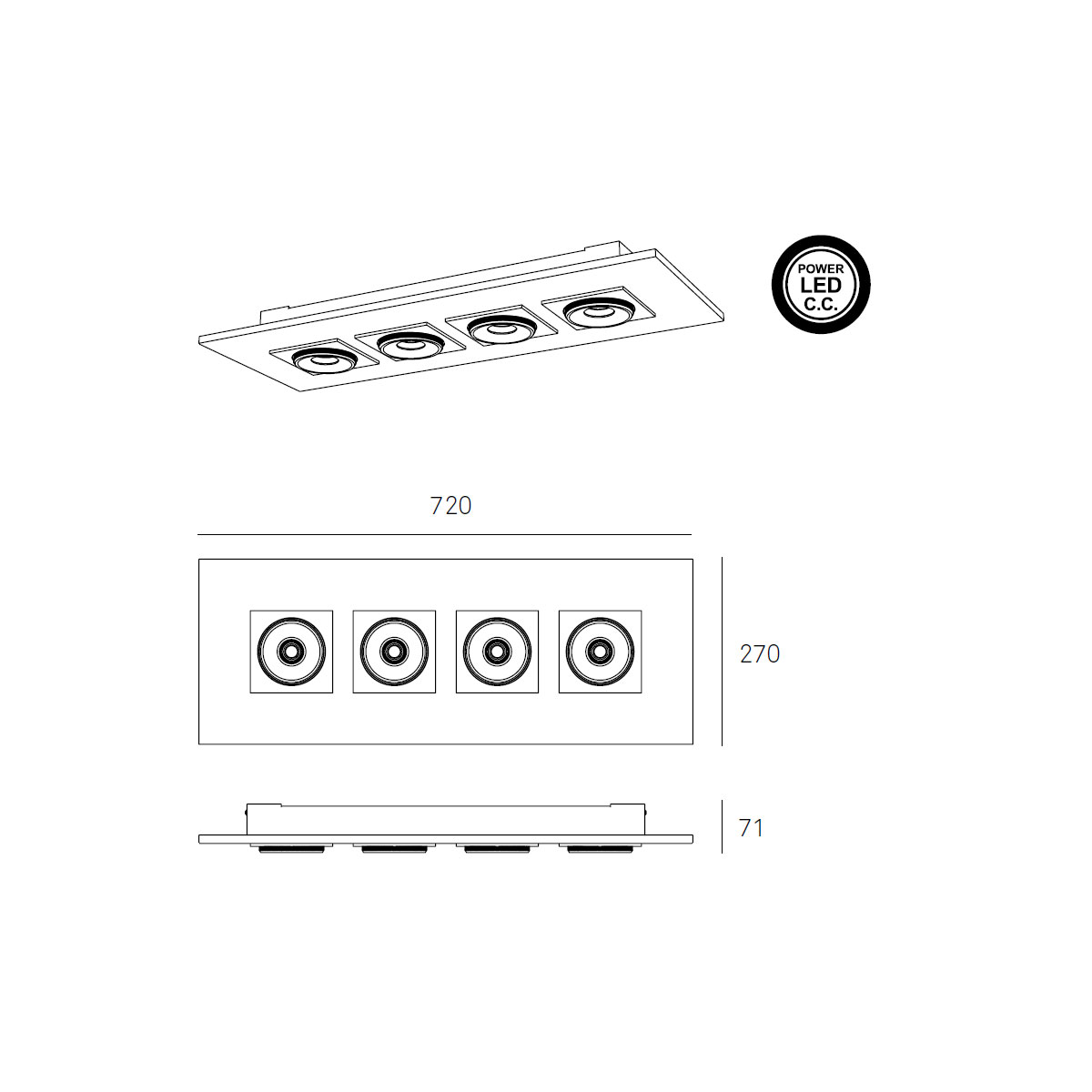 Milan Marc Deckenstrahler, 72 x 27 cm, Zeichnung