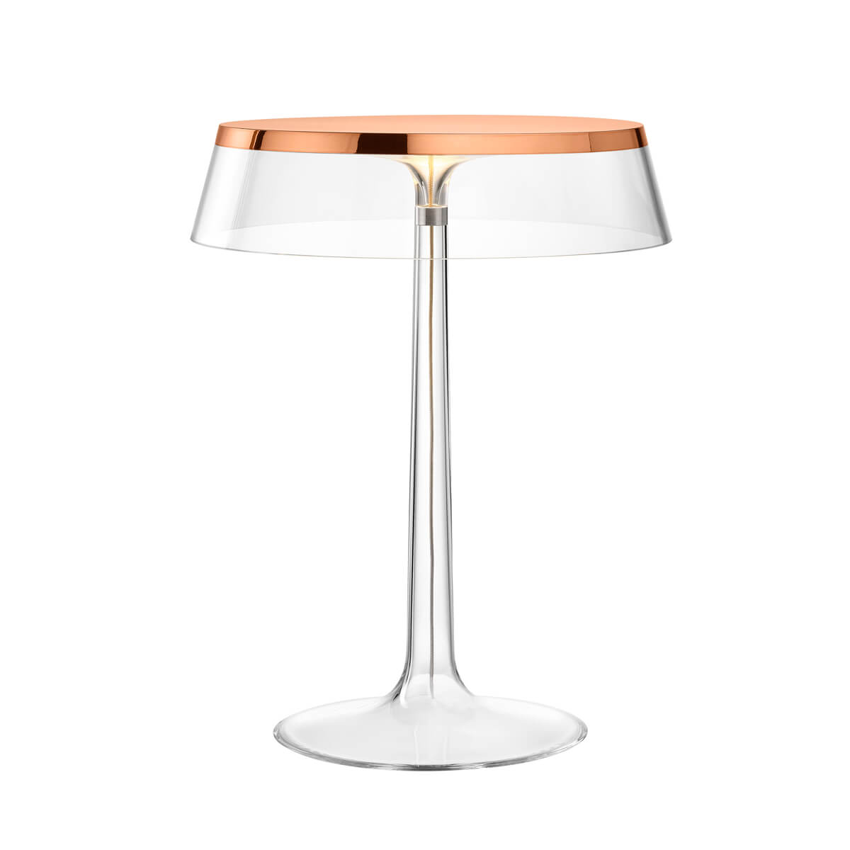 Flos Bon Jour Tischleuchte, Kupfer, Krone: transparent