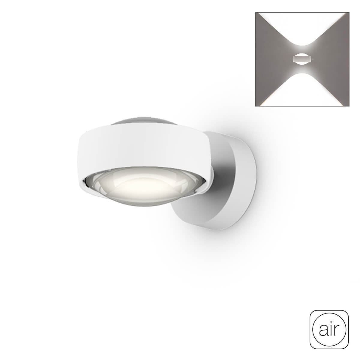 Sento D verticale up air LED Wandleuchte, 2700 K, Abverkaufsware