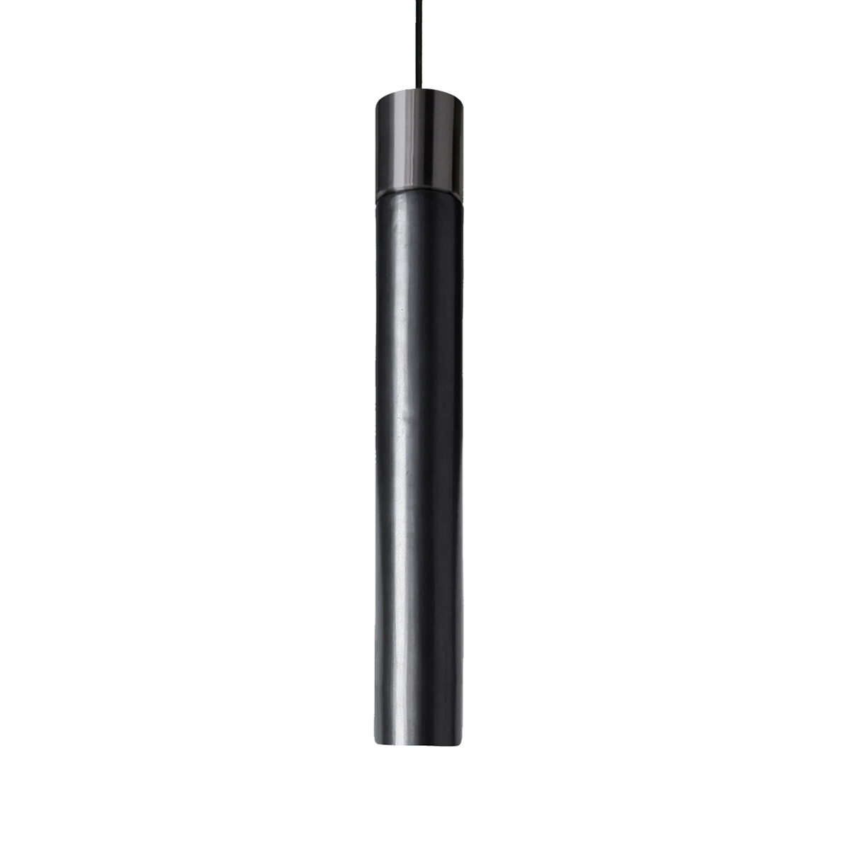 Kdln Minimal LED Pendelleuchte, schwarz vernickelt