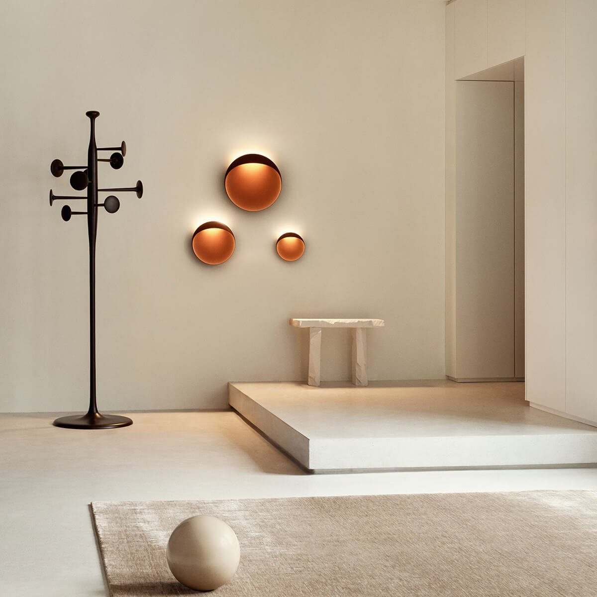 Louis Poulsen Flindt LED Wandleuchte, alle Größen, cortenfarben