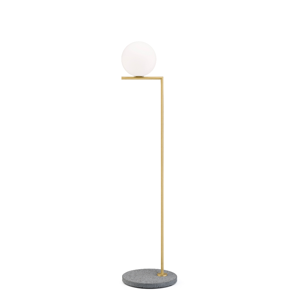 Flos IC F1 Outdoor Stehleuchte, Messing, Fuß: Grey Lava