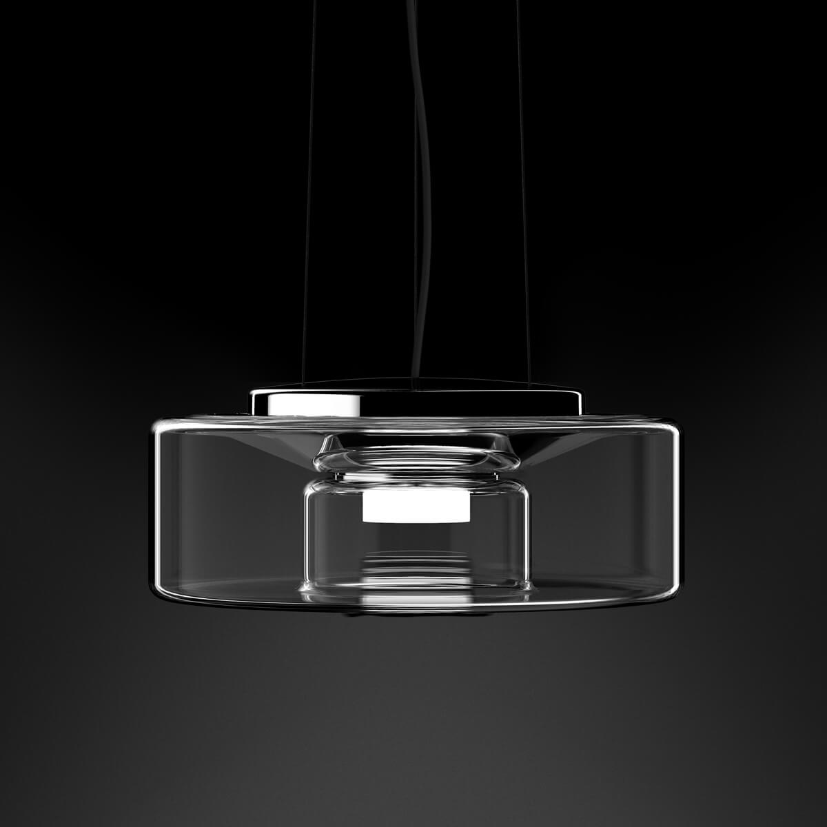 Serien.lighting Curling Suspension Rope S LED Pendelleuchte, Glas klar (©serien.lighting)