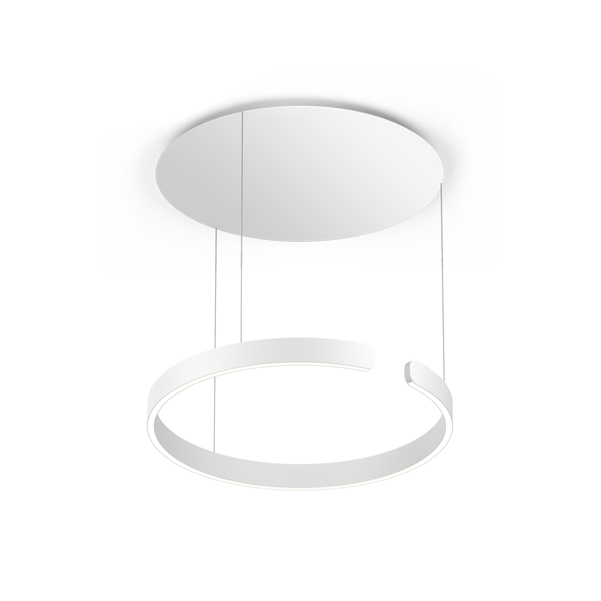 Occhio Mito sospeso 60 var up wide LED Pendelleuchte, variabel, weiß matt