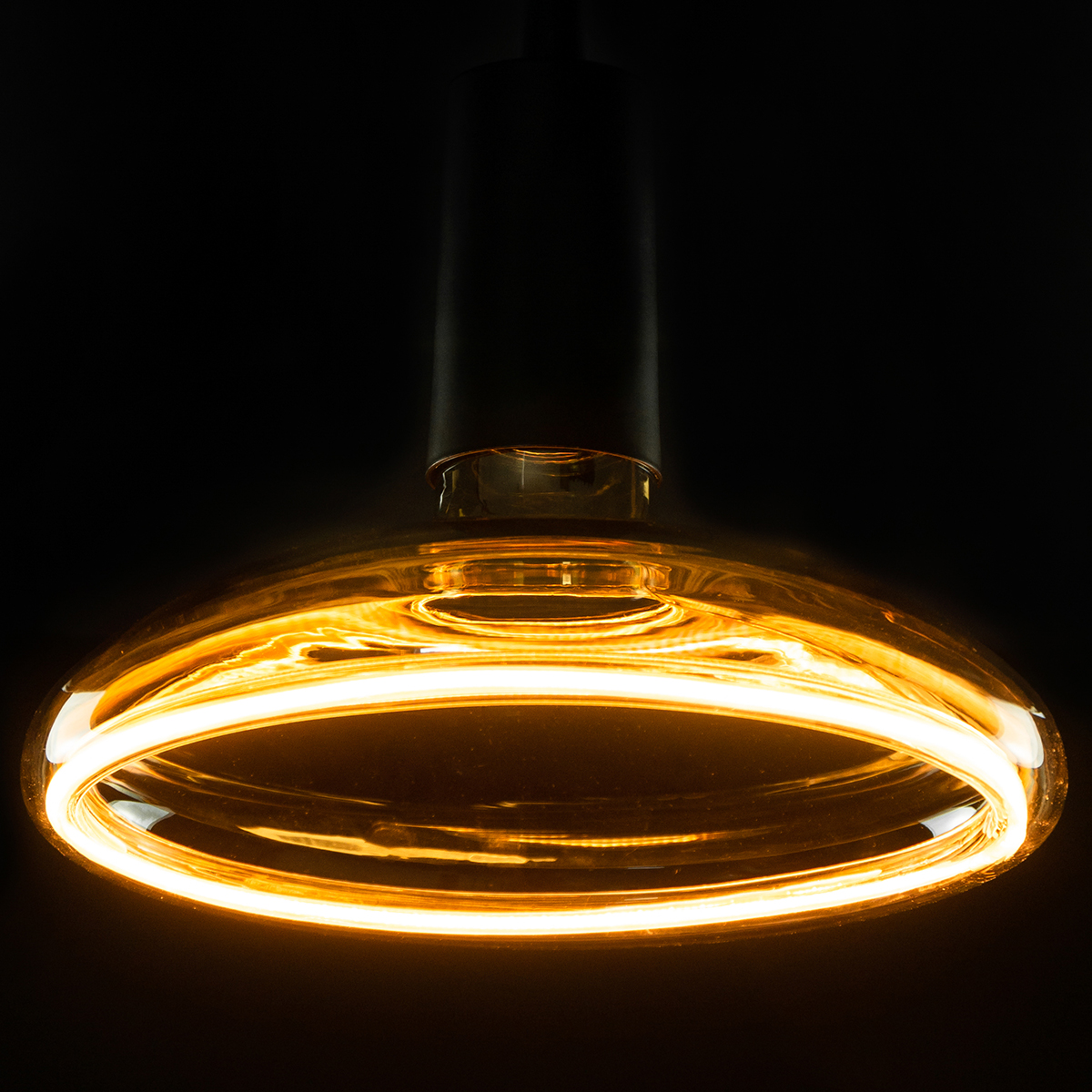 Segula LED Floating Reflektor R200 smokey grau E27, 6 W, 1900 K, dimmbar, Ø: 20 cm