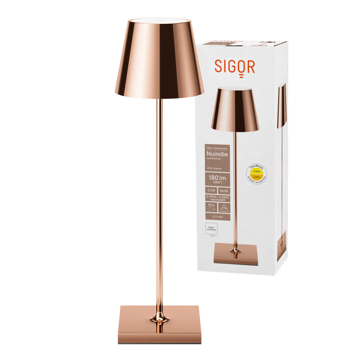 Sigor Nuindie LED Akkuleuchte, Flex-Mood, Verpackung