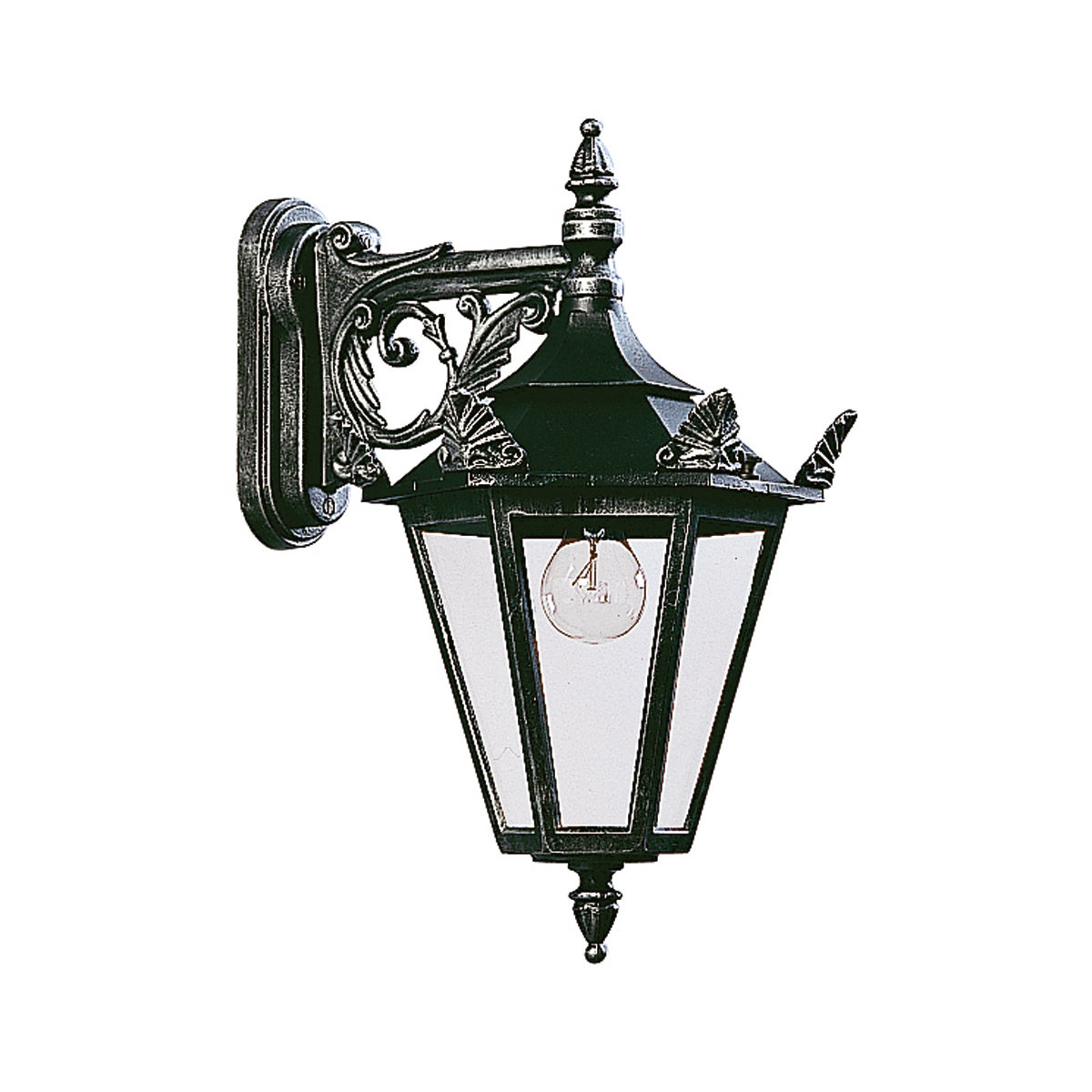 Albert Leuchten 1807 Außenwandleuchte, schwarz-silber