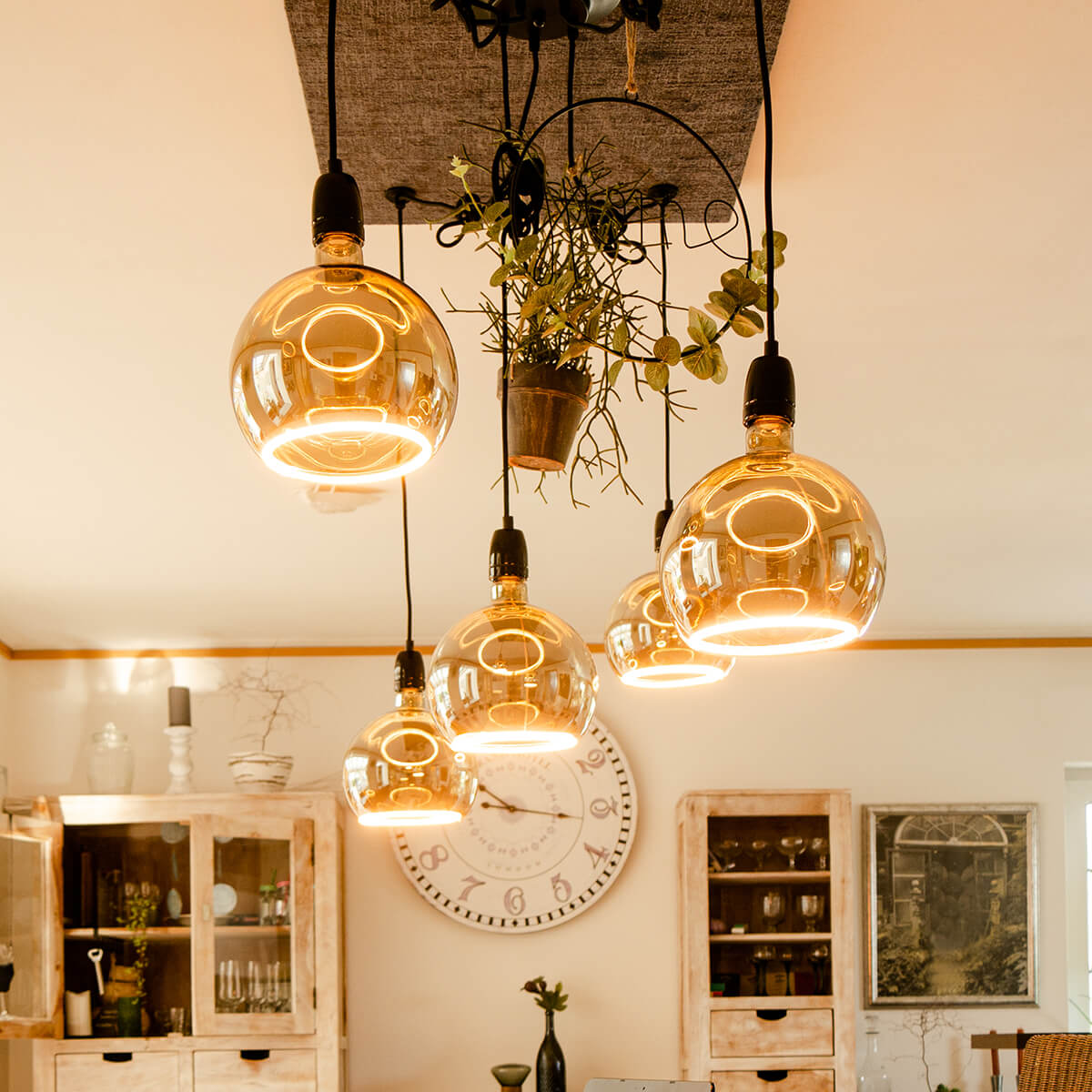 Segula LED Floating Globe 200 smokey grau E27, 6 W, 1900 K, dimmbar, Ø: 20 cm