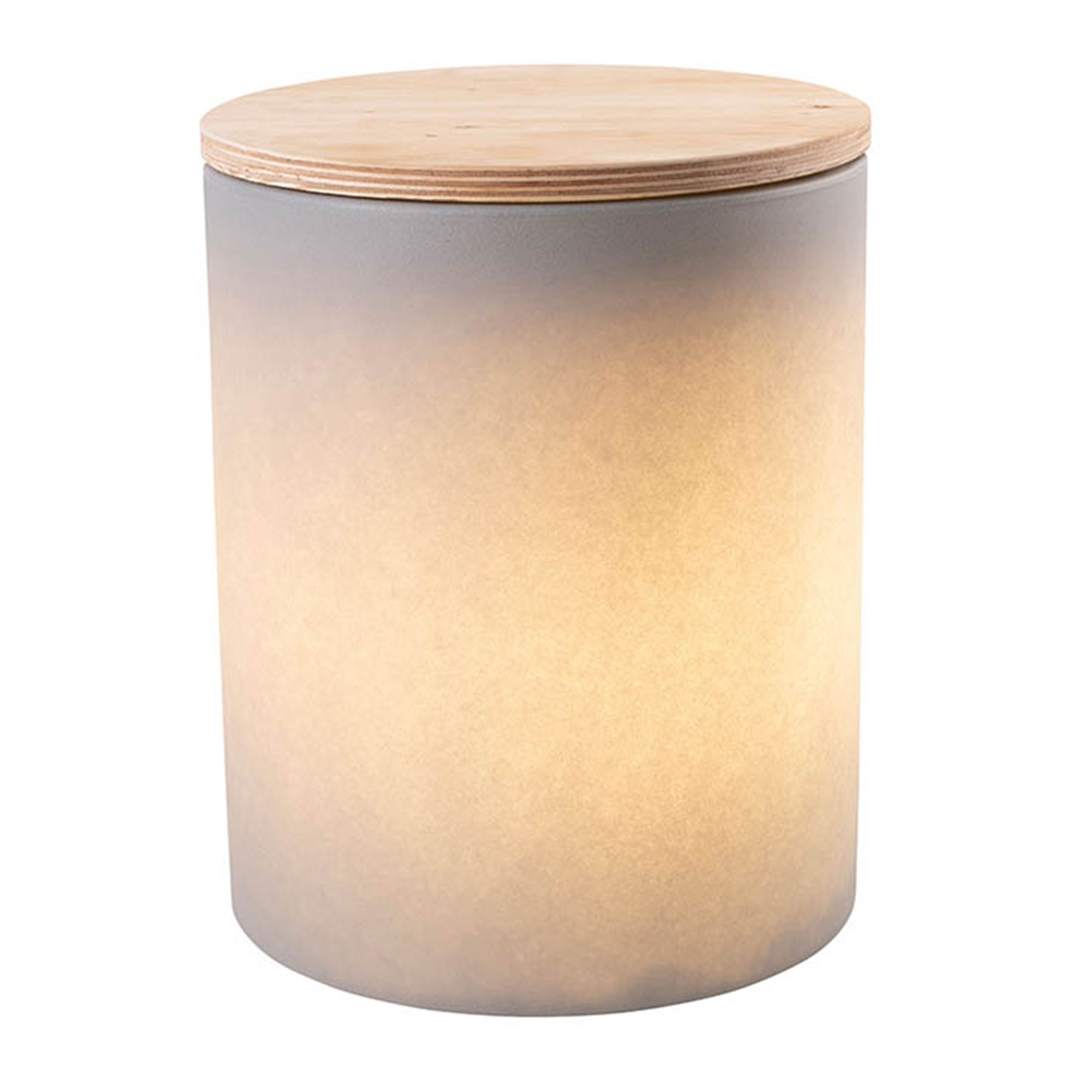 8 seasons design Shining Drum LED Solardekoleuchte, grau